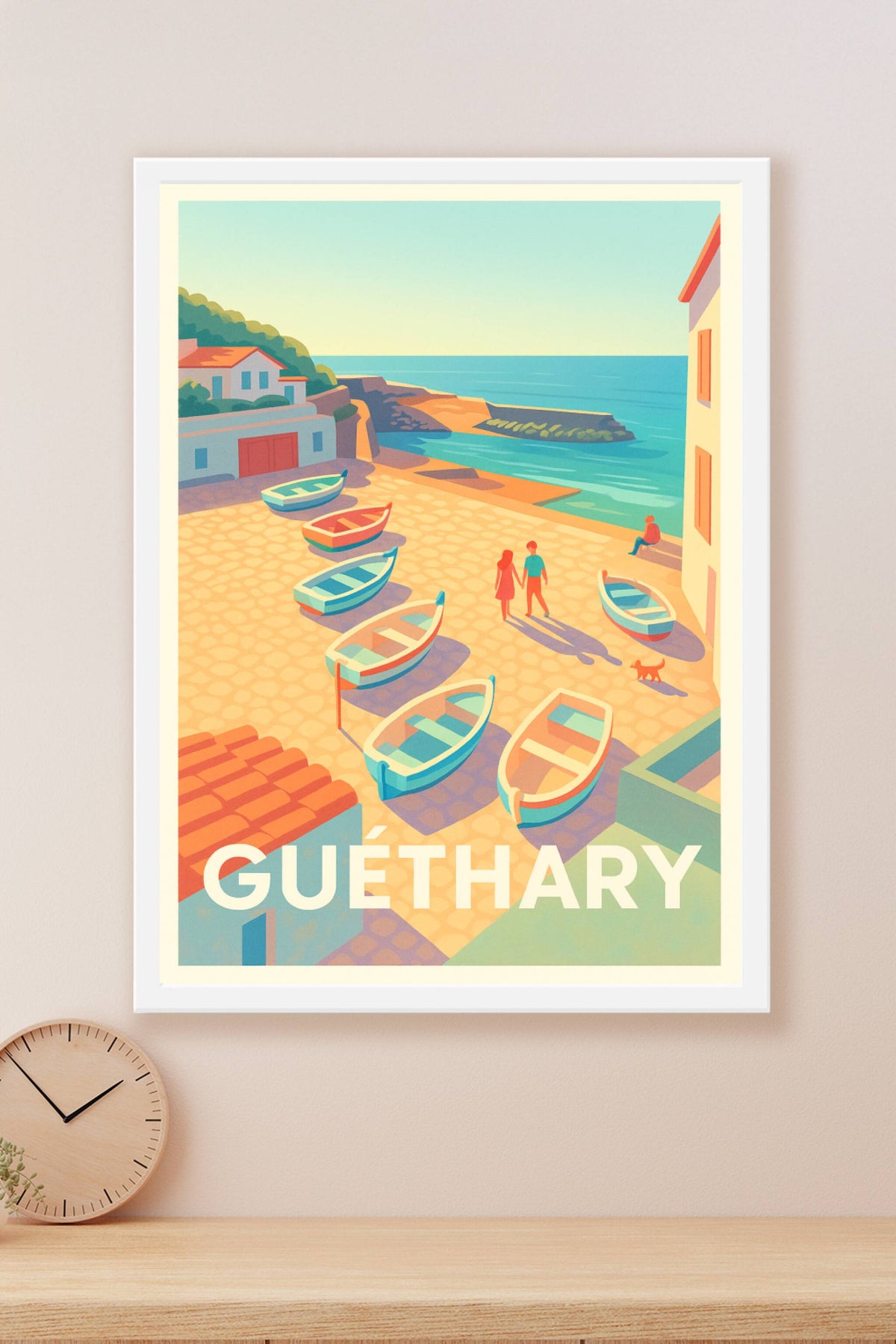 Affiche Guéthary — Charme côtier et douceur de vivre · poster d'art de Guéthary