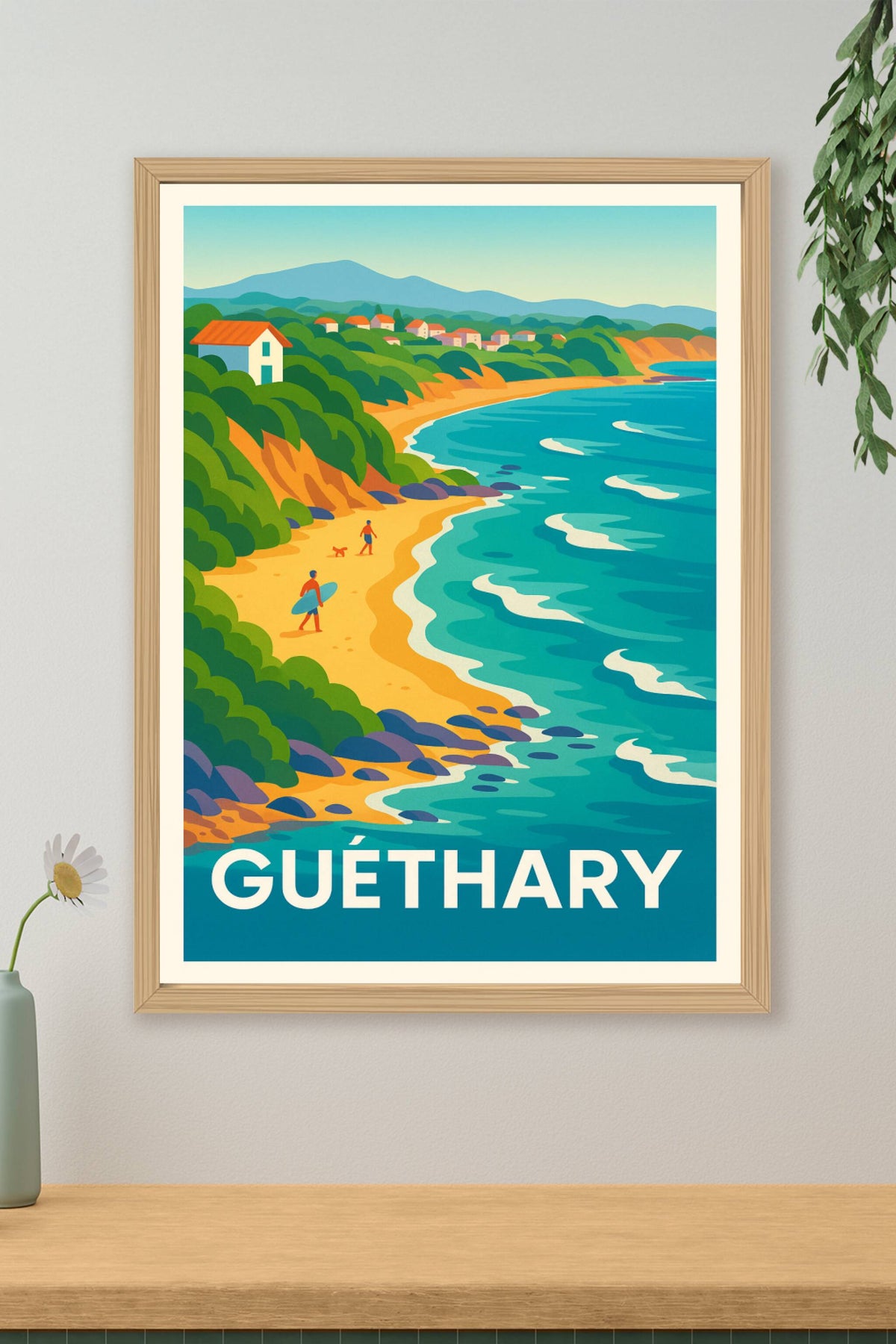 Affiche Guéthary — Évasion et douceur océane · poster d'art de Guéthary