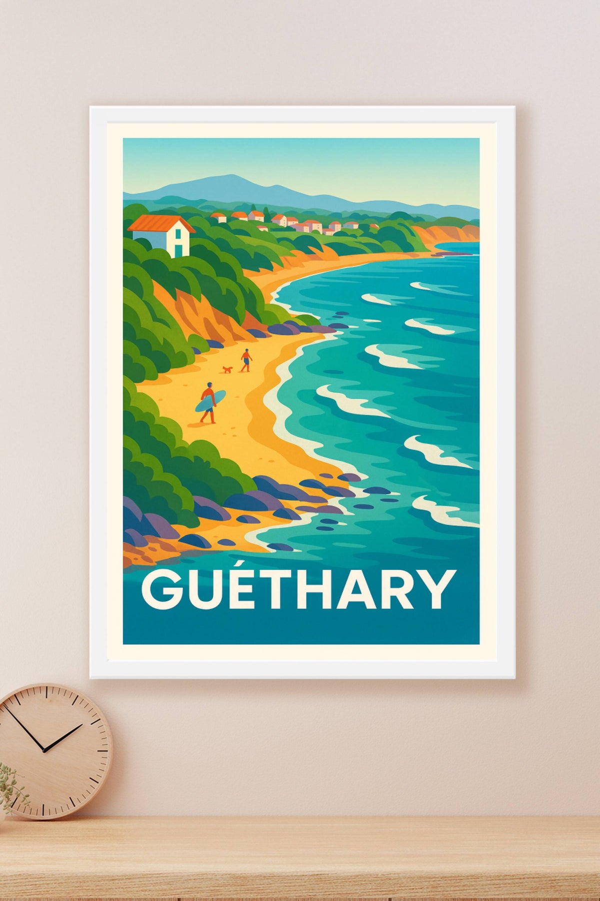 Affiche Guéthary — Évasion et douceur océane · poster d'art de Guéthary