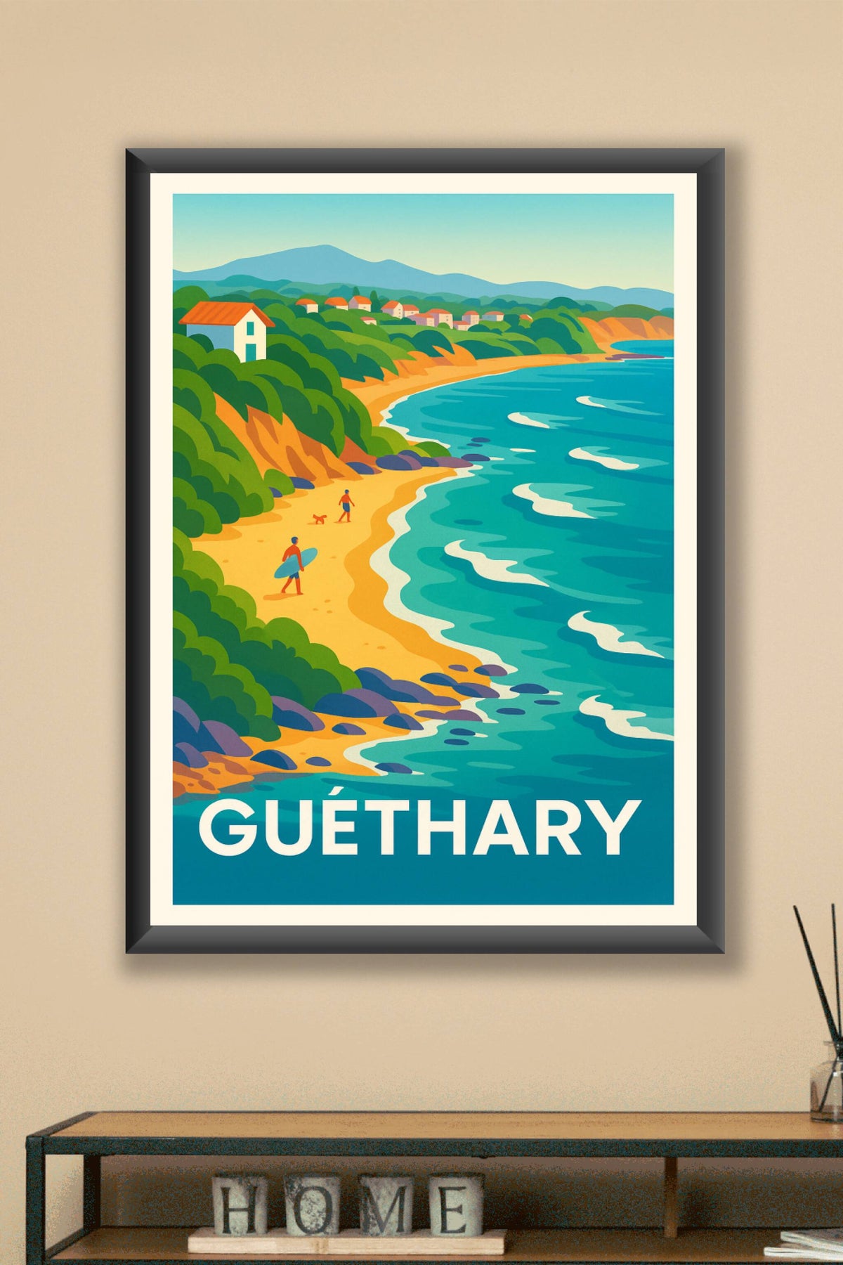 Affiche Guéthary — Évasion et douceur océane · poster d'art de Guéthary