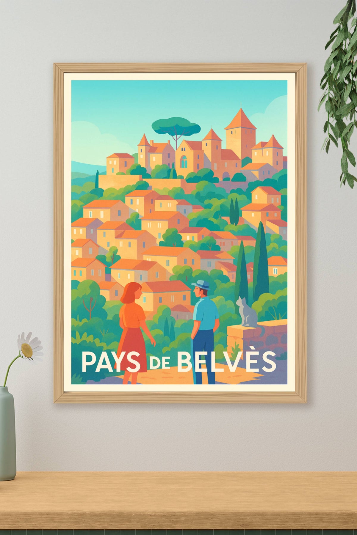 Affiche Belvès — Charme authentique au cœur du Périgord · poster d'art de Belvès
