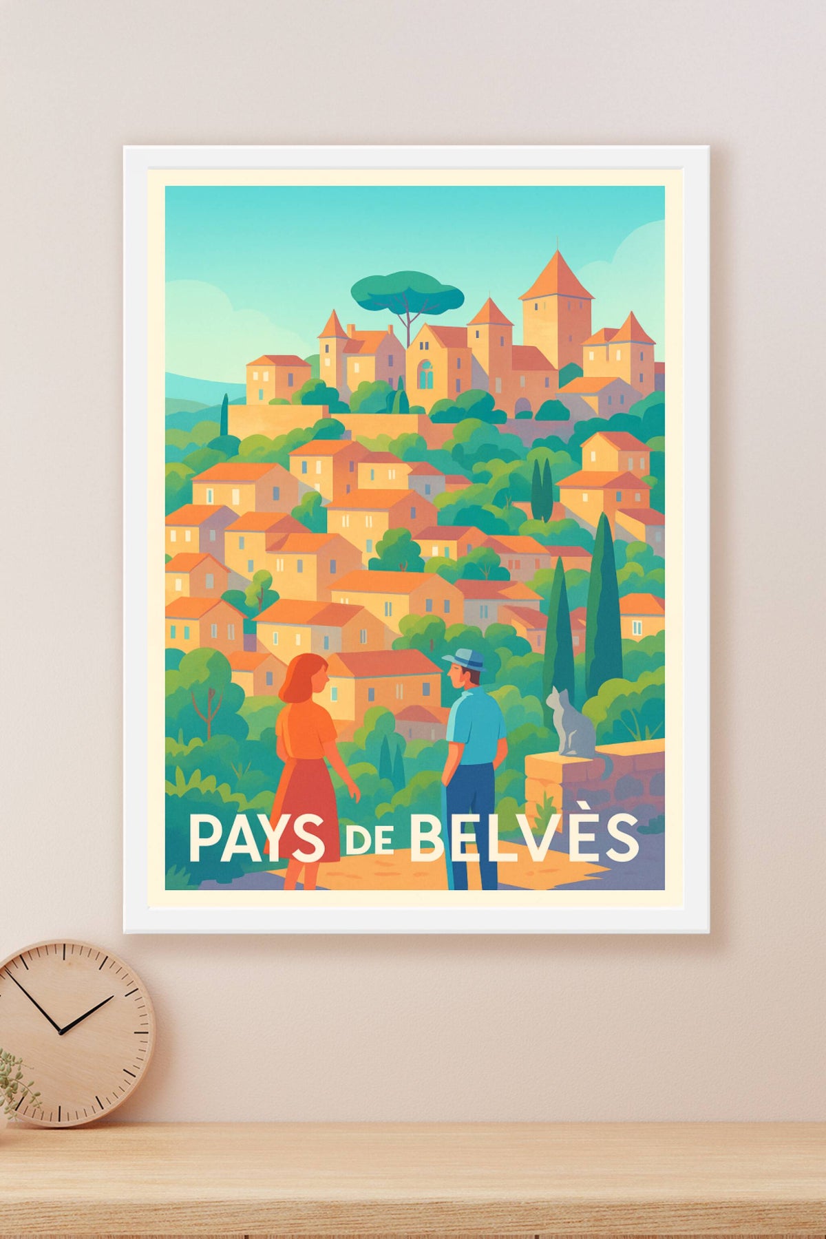Affiche Belvès — Charme authentique au cœur du Périgord · poster d'art de Belvès
