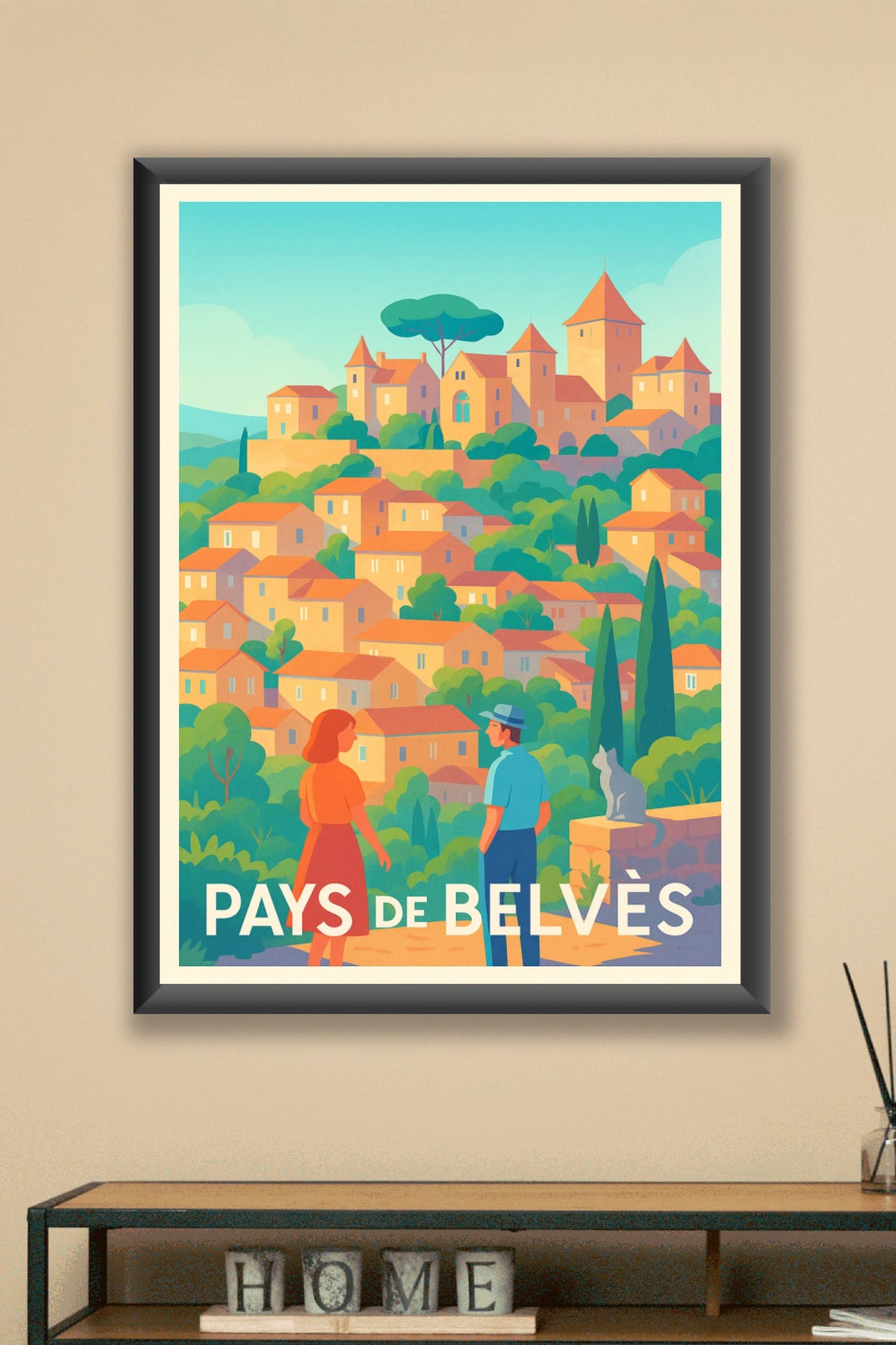 Affiche Belvès — Charme authentique au cœur du Périgord · poster d'art de Belvès
