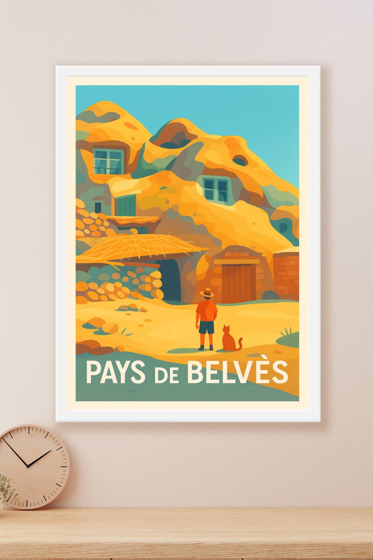 Affiche Belvès — L'authenticité du pays troglodytique · poster d'art de Belvès