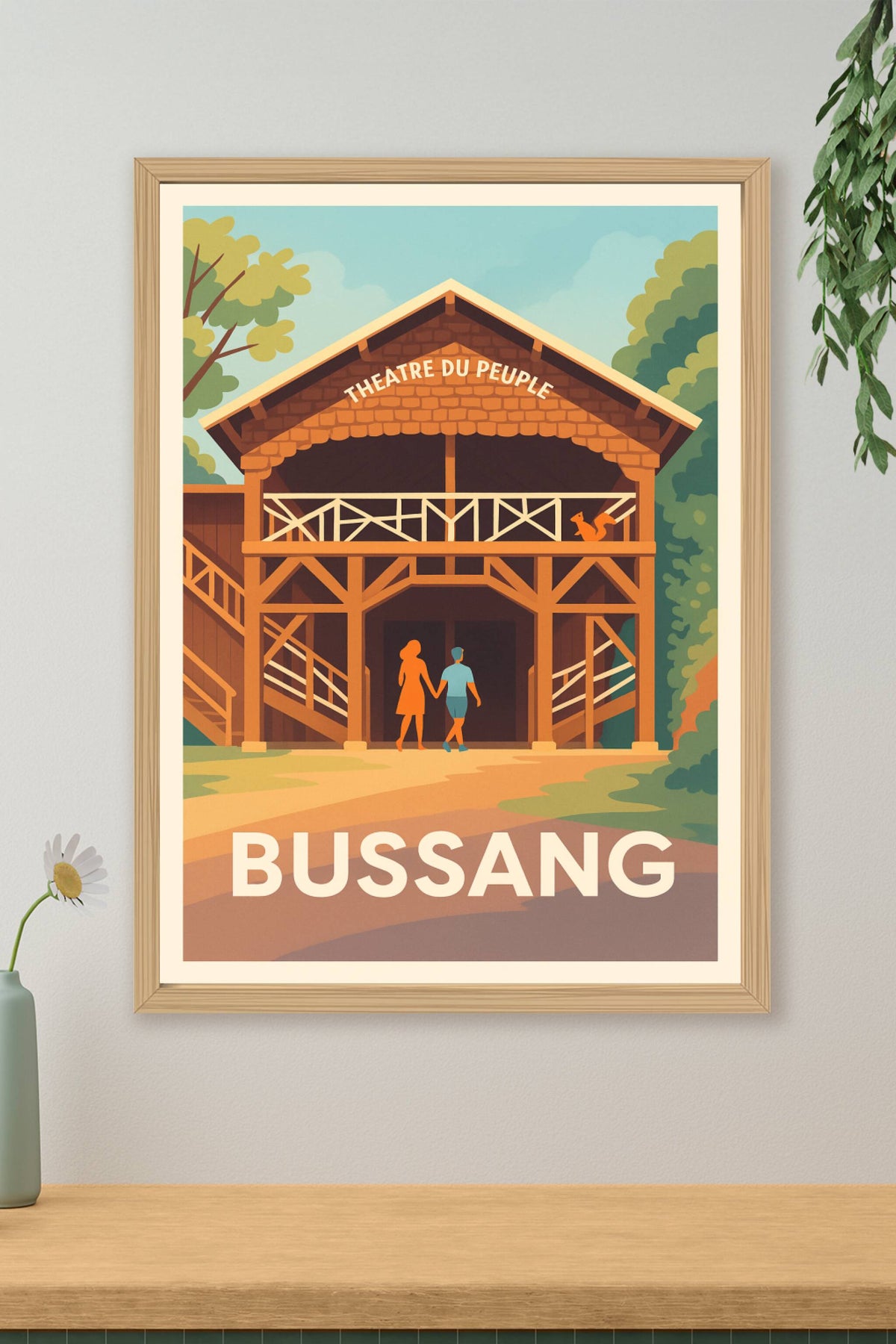 Affiche Bussang — Charme authentique du Théâtre du Peuple · poster d'art de Bussang