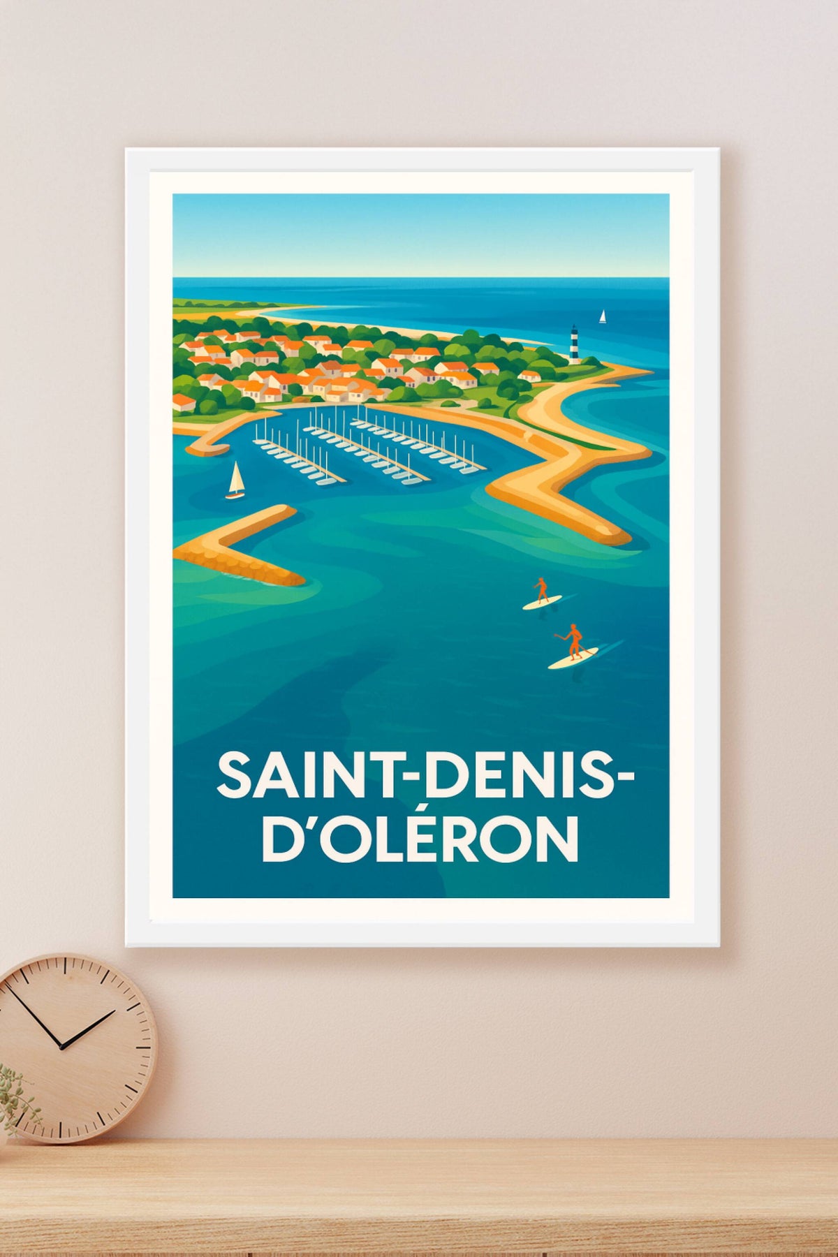 Affiche Saint-Denis-d'Oléron — Évasion côtière ensoleillée · poster d'art de Saint-Denis-d'Oléron