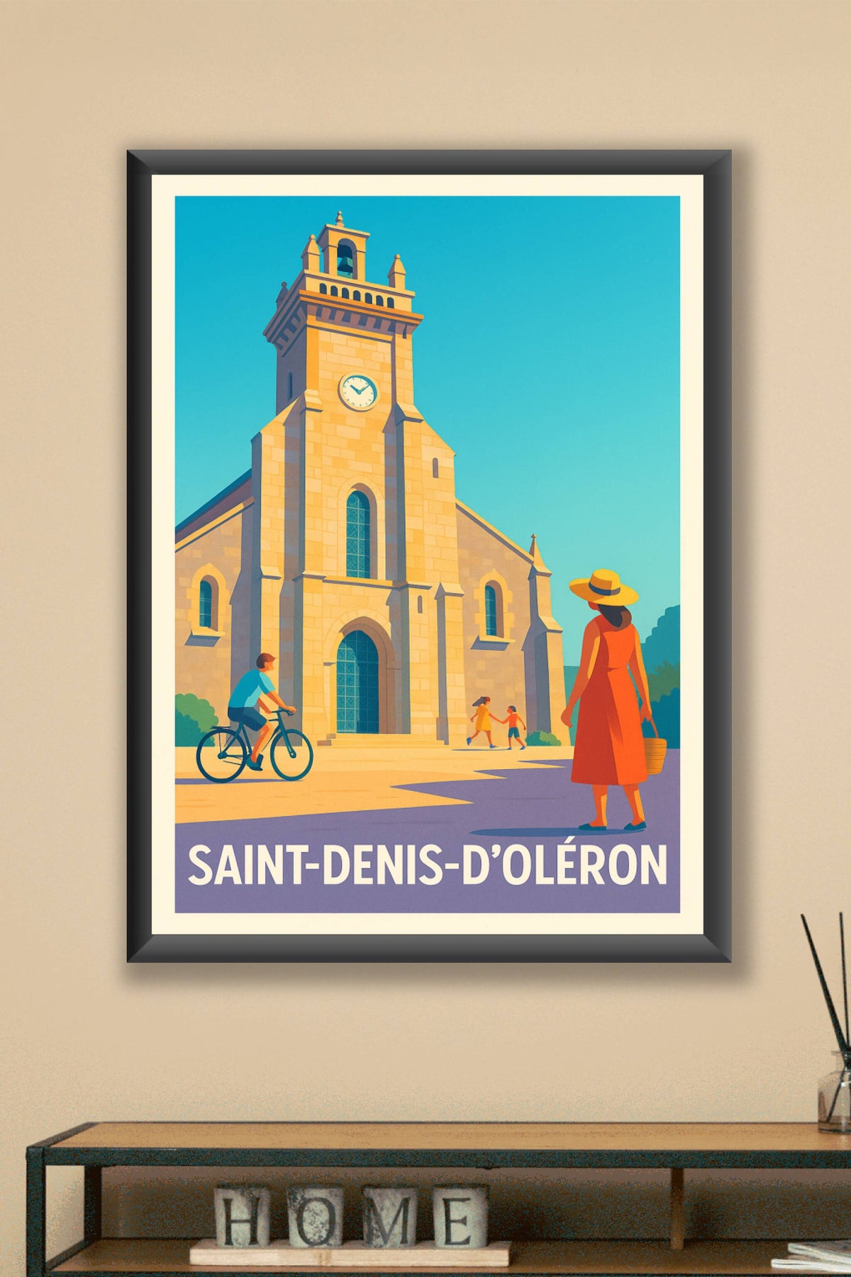 Affiche Saint-Denis-d'Oléron — Charme et lumière au cœur de l'île · poster d'art de Saint-Denis-d'Oléron