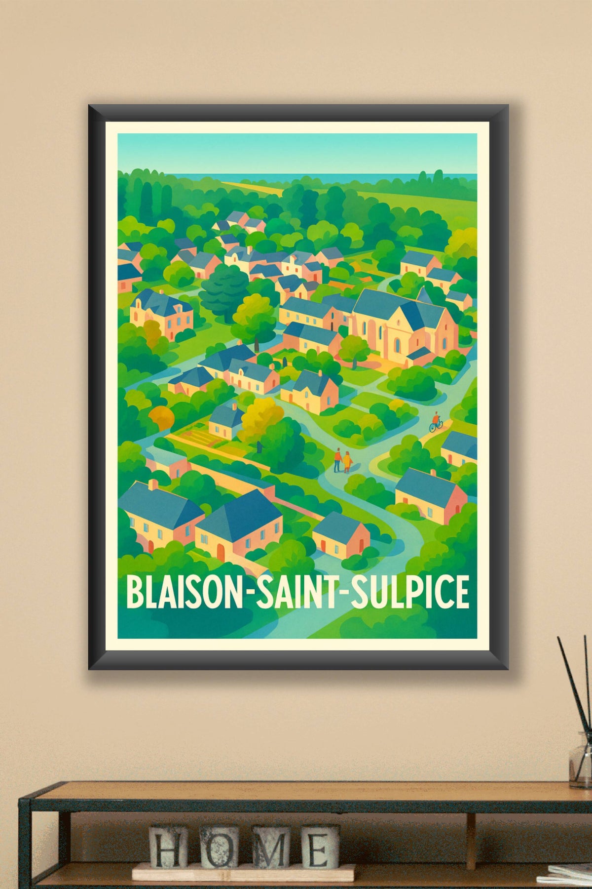 Affiche Blaison-Saint-Sulpice — Charme et nature en douceur · poster d'art de Blaison-Saint-Sulpice