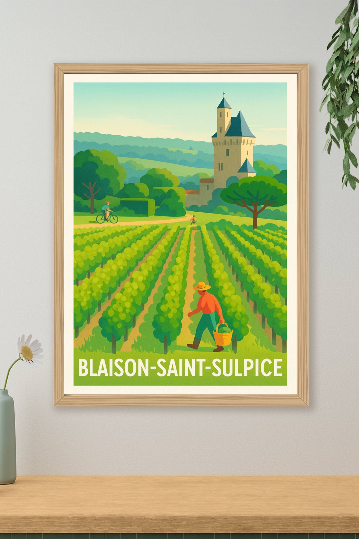 Affiche Blaison-Saint-Sulpice — L'Esprit Champêtre en Vallée de Loire · poster d'art de Blaison-Saint-Sulpice