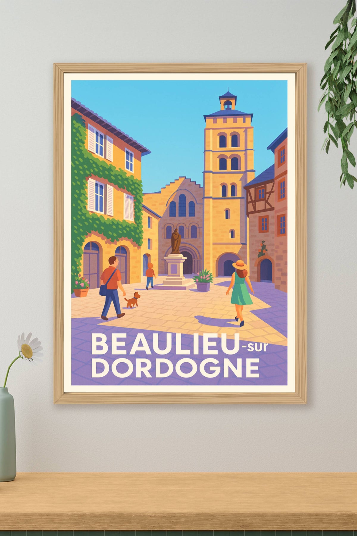 Affiche Beaulieu-sur-Dordogne — Charme et patrimoine au cœur du village · poster d'art de Beaulieu-sur-Dordogne