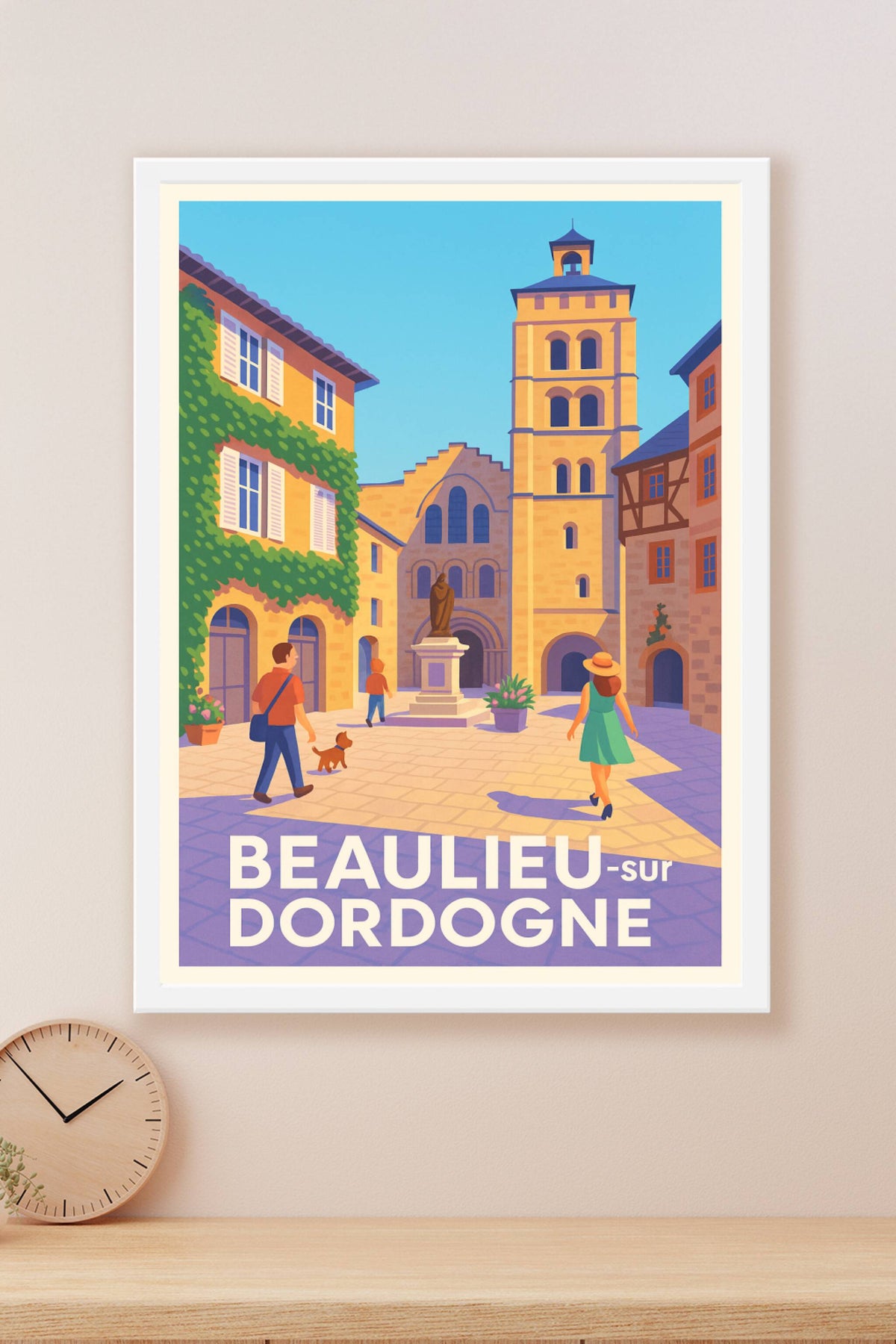 Affiche Beaulieu-sur-Dordogne — Charme et patrimoine au cœur du village · poster d'art de Beaulieu-sur-Dordogne
