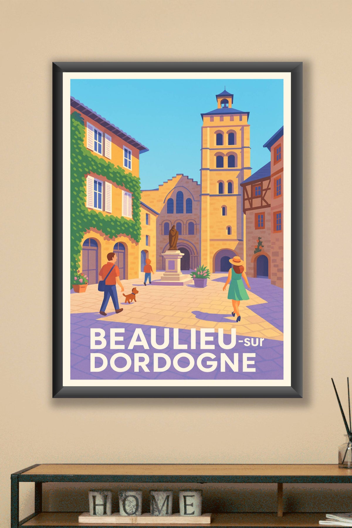 Affiche Beaulieu-sur-Dordogne — Charme et patrimoine au cœur du village · poster d'art de Beaulieu-sur-Dordogne
