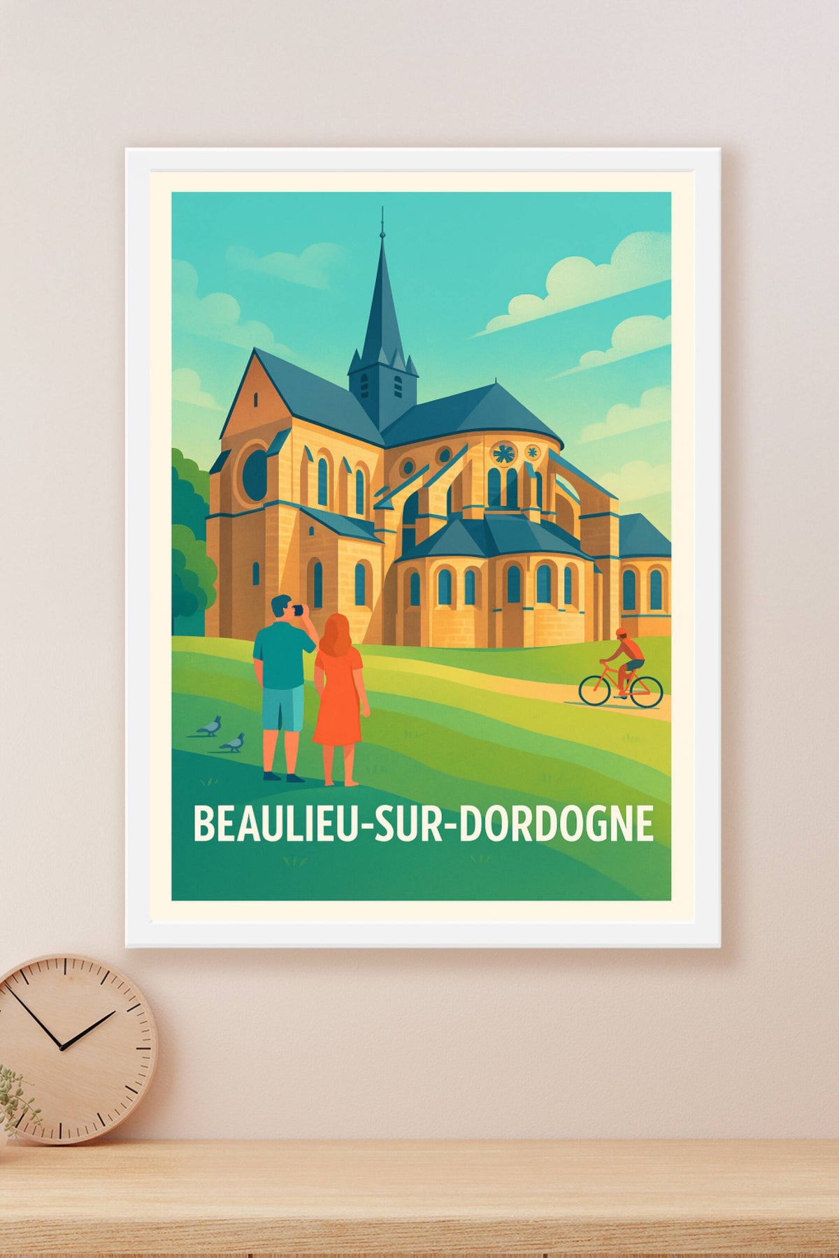 Affiche Beaulieu-sur-Dordogne — Tranquillité et patrimoine en images · poster d'art de Beaulieu-sur-Dordogne