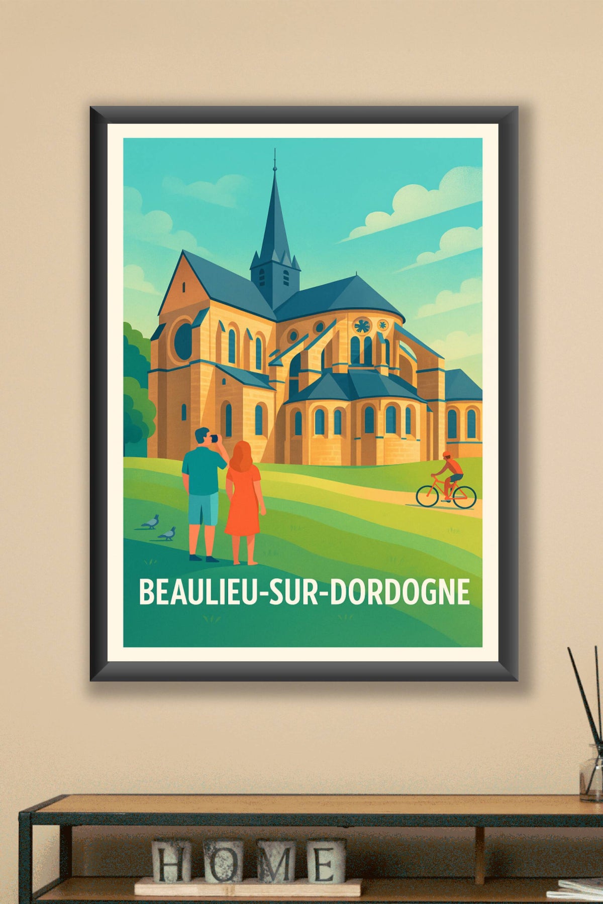 Affiche Beaulieu-sur-Dordogne — Tranquillité et patrimoine en images · poster d'art de Beaulieu-sur-Dordogne