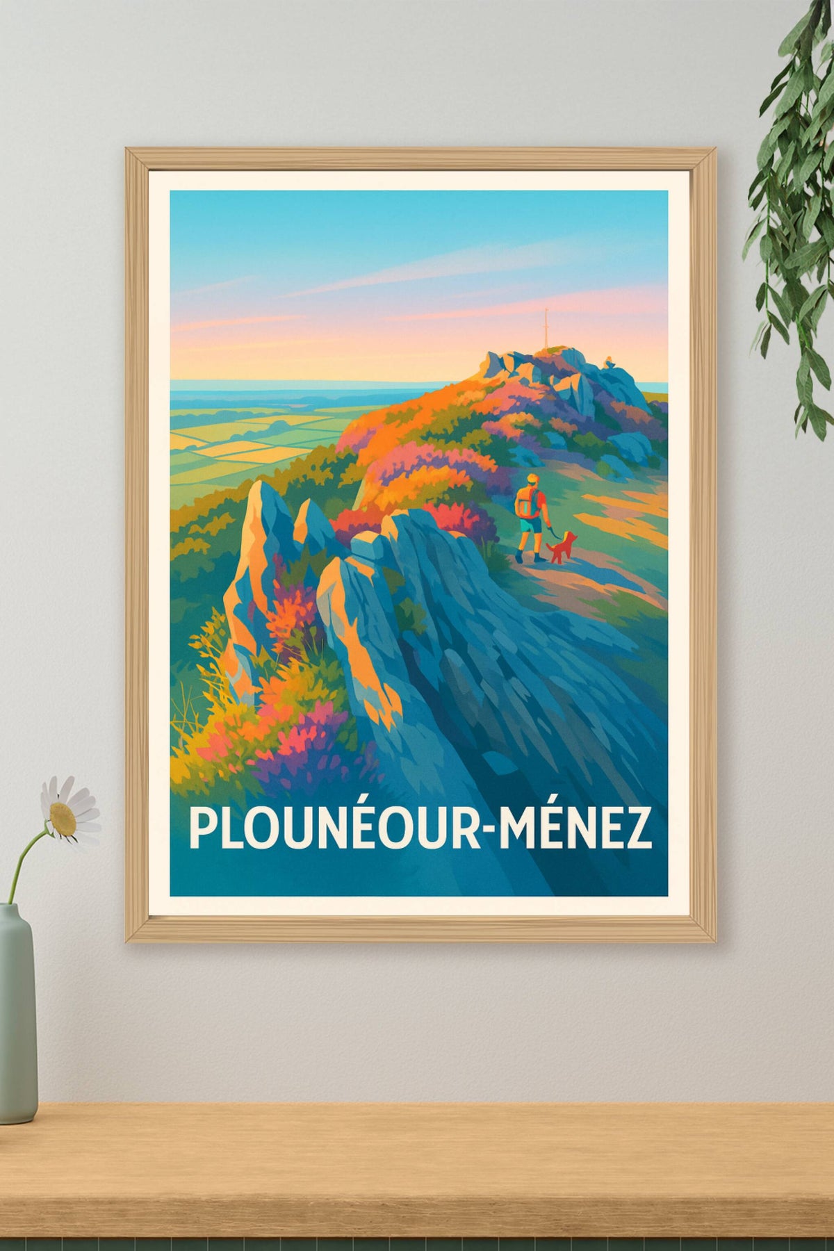 Affiche Plounéour-Ménez — Escapade nature au sommet · poster d'art de Plounéour-Ménez