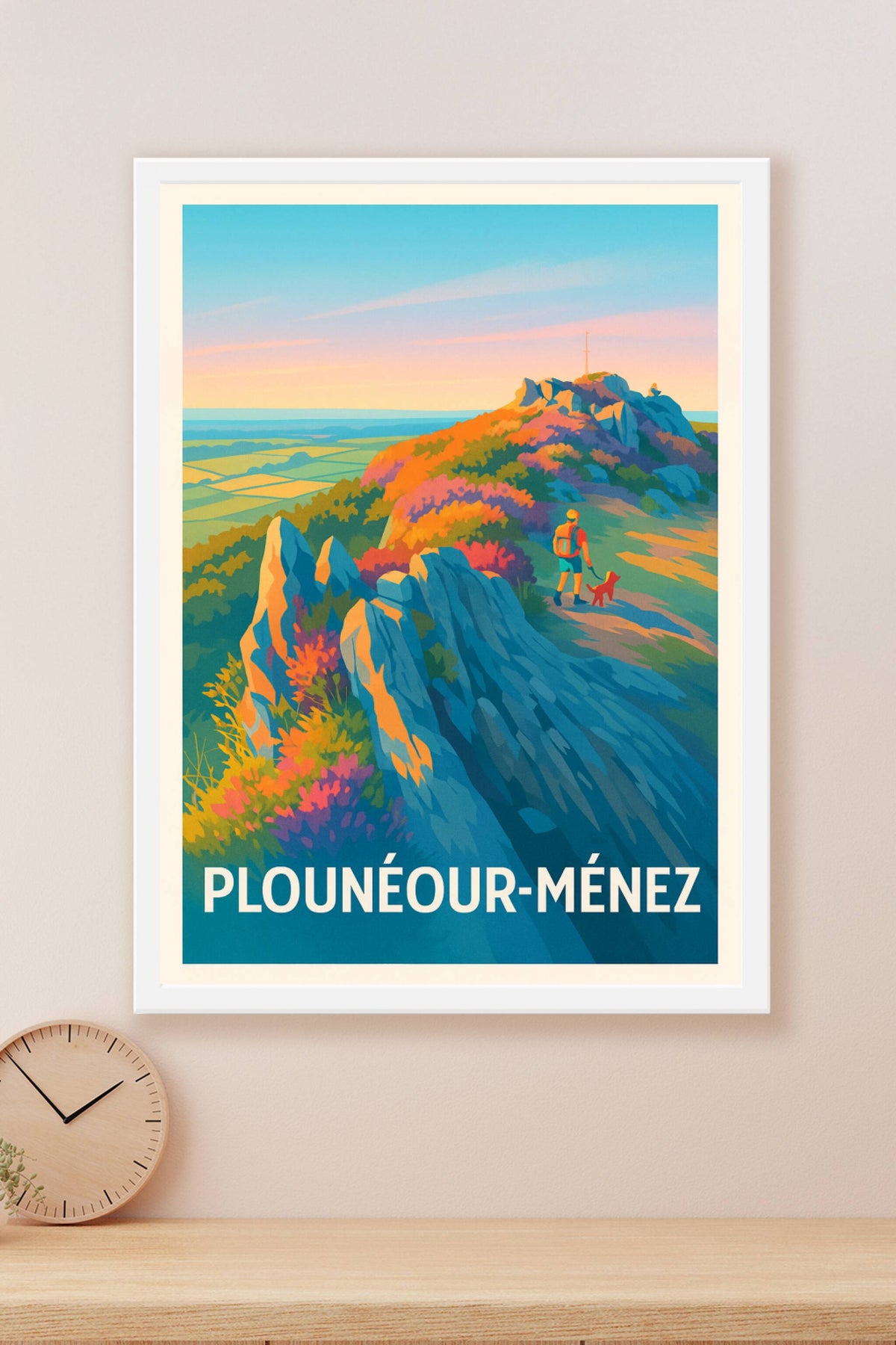 Affiche Plounéour-Ménez — Escapade nature au sommet · poster d'art de Plounéour-Ménez