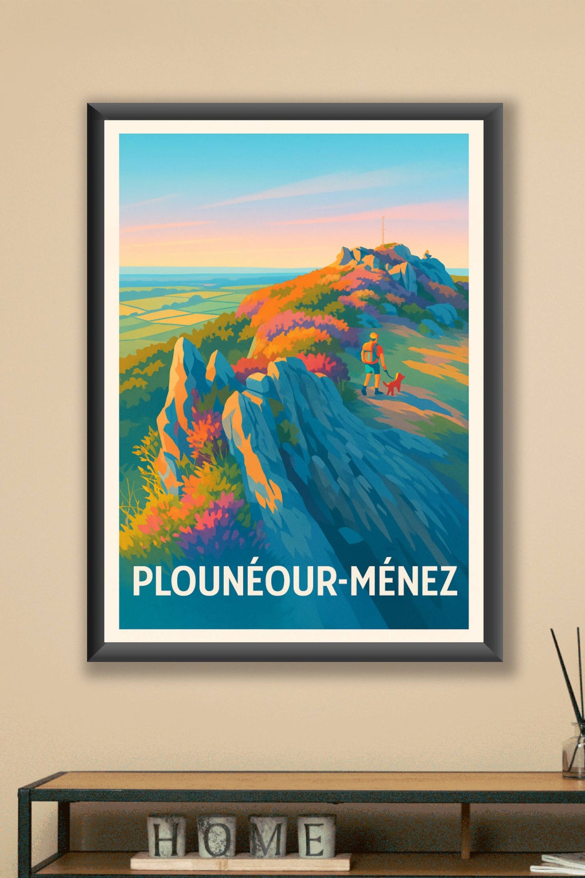 Affiche Plounéour-Ménez — Escapade nature au sommet · poster d'art de Plounéour-Ménez