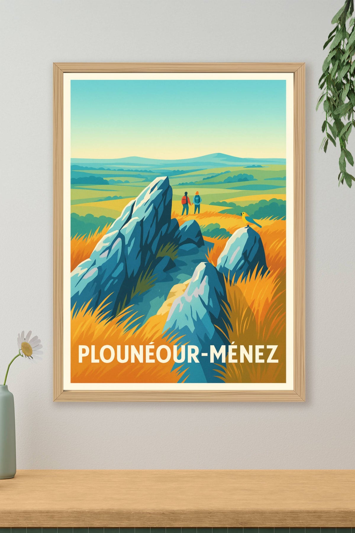 Affiche Plounéour-Ménez — Évasion au cœur des Monts d'Arrée · poster d'art de Plounéour-Ménez