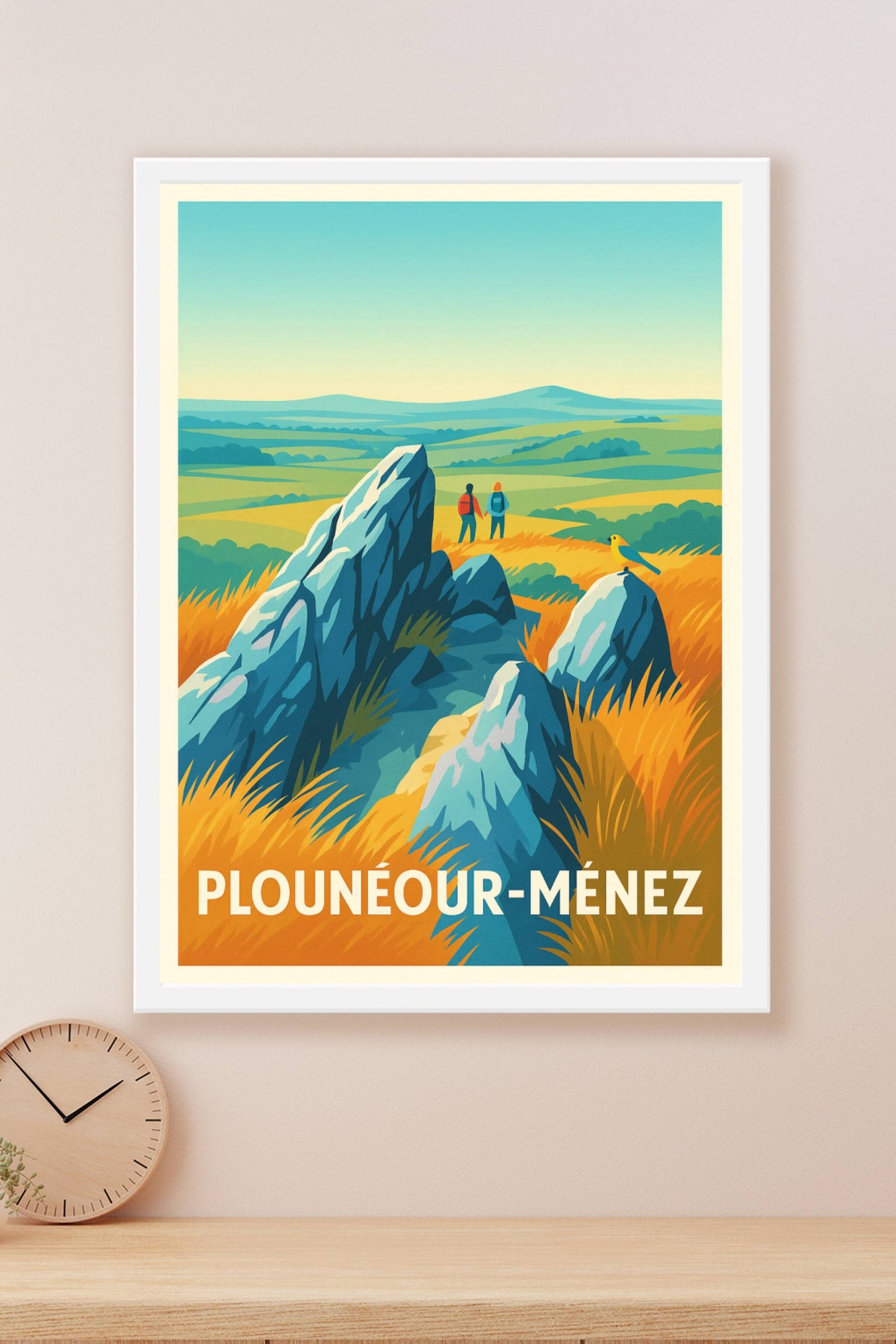 Affiche Plounéour-Ménez — Évasion au cœur des Monts d'Arrée · poster d'art de Plounéour-Ménez