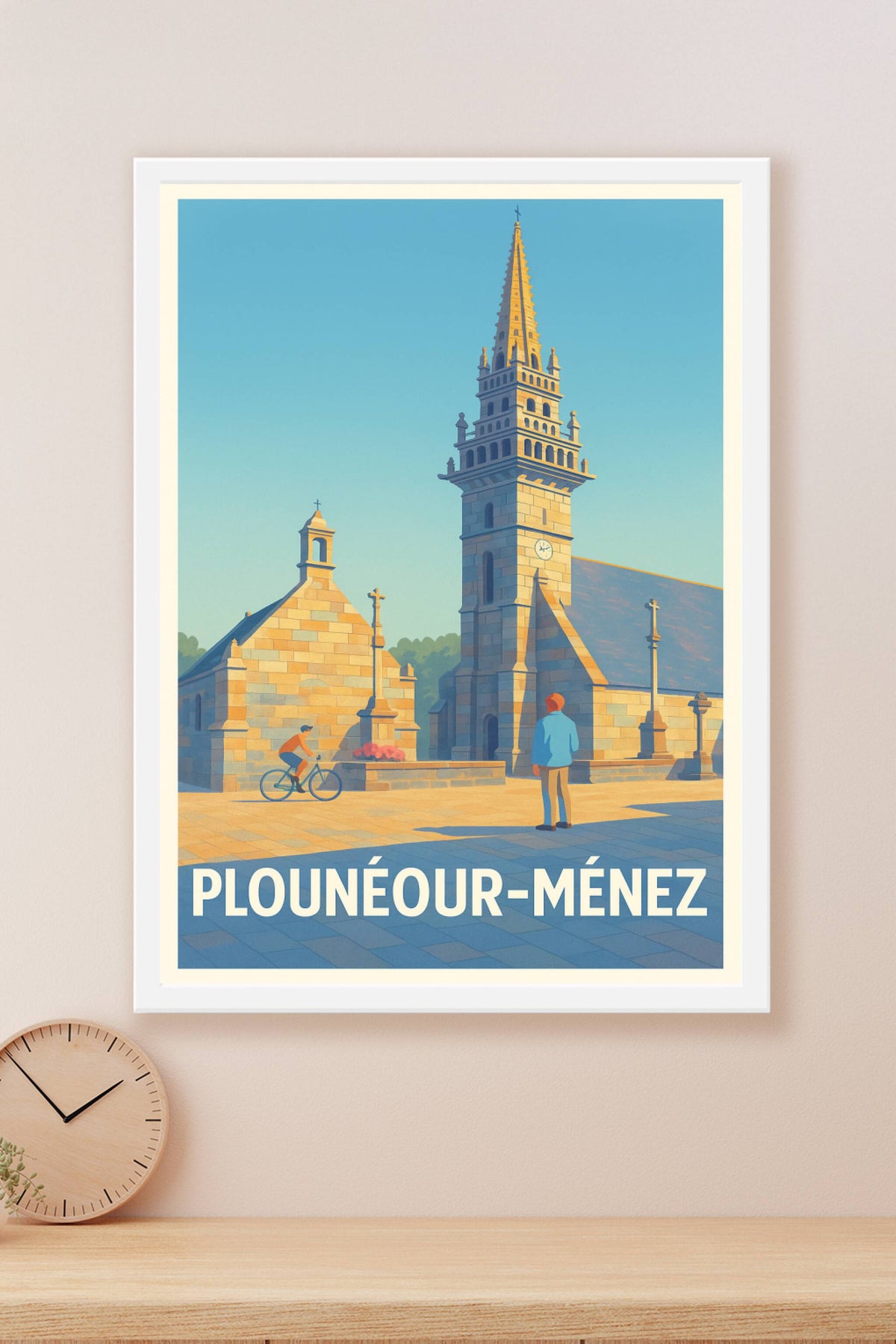 Affiche Plounéour-Ménez — Charme architectural breton · poster d'art de Plounéour-Ménez