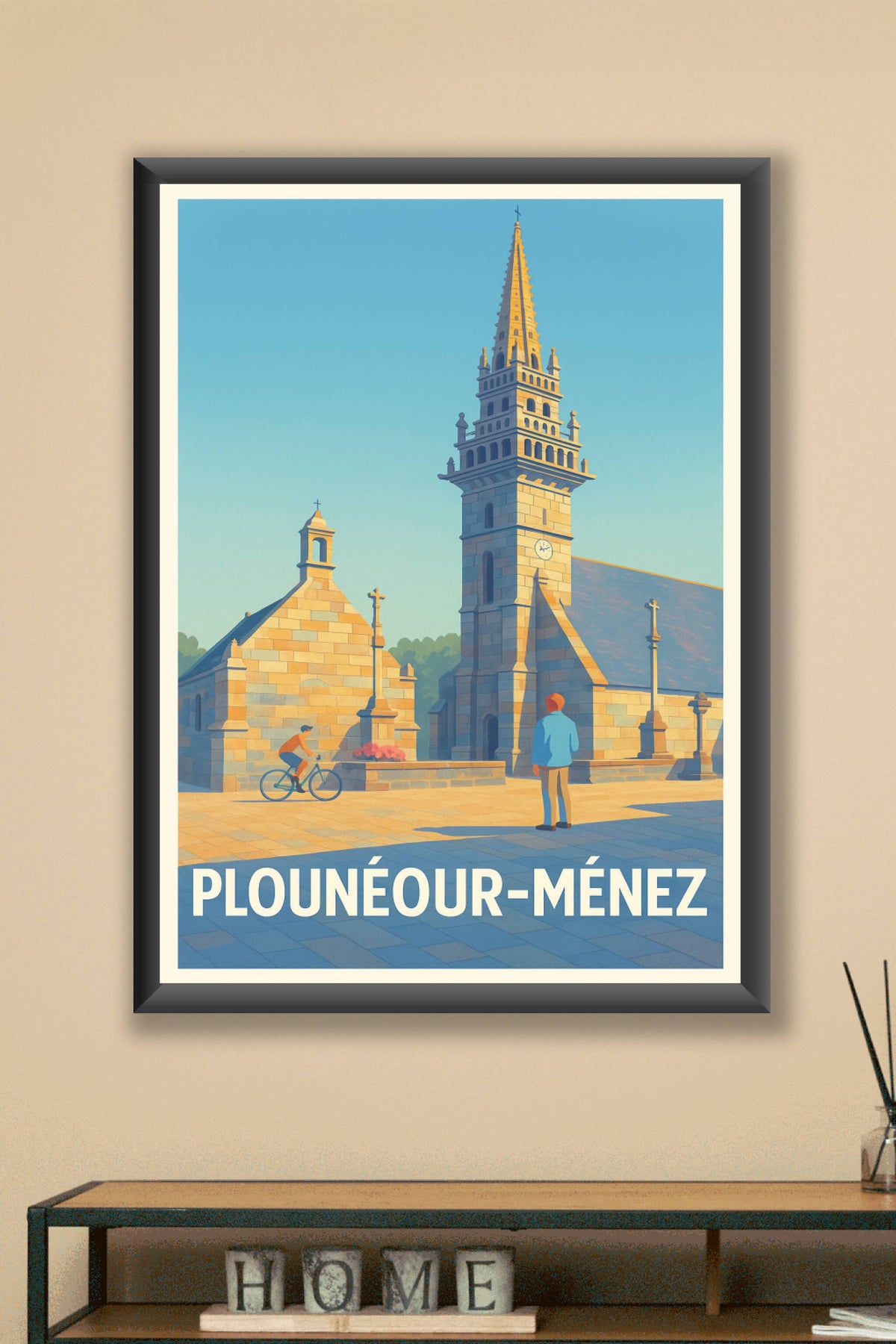 Affiche Plounéour-Ménez — Charme architectural breton · poster d'art de Plounéour-Ménez