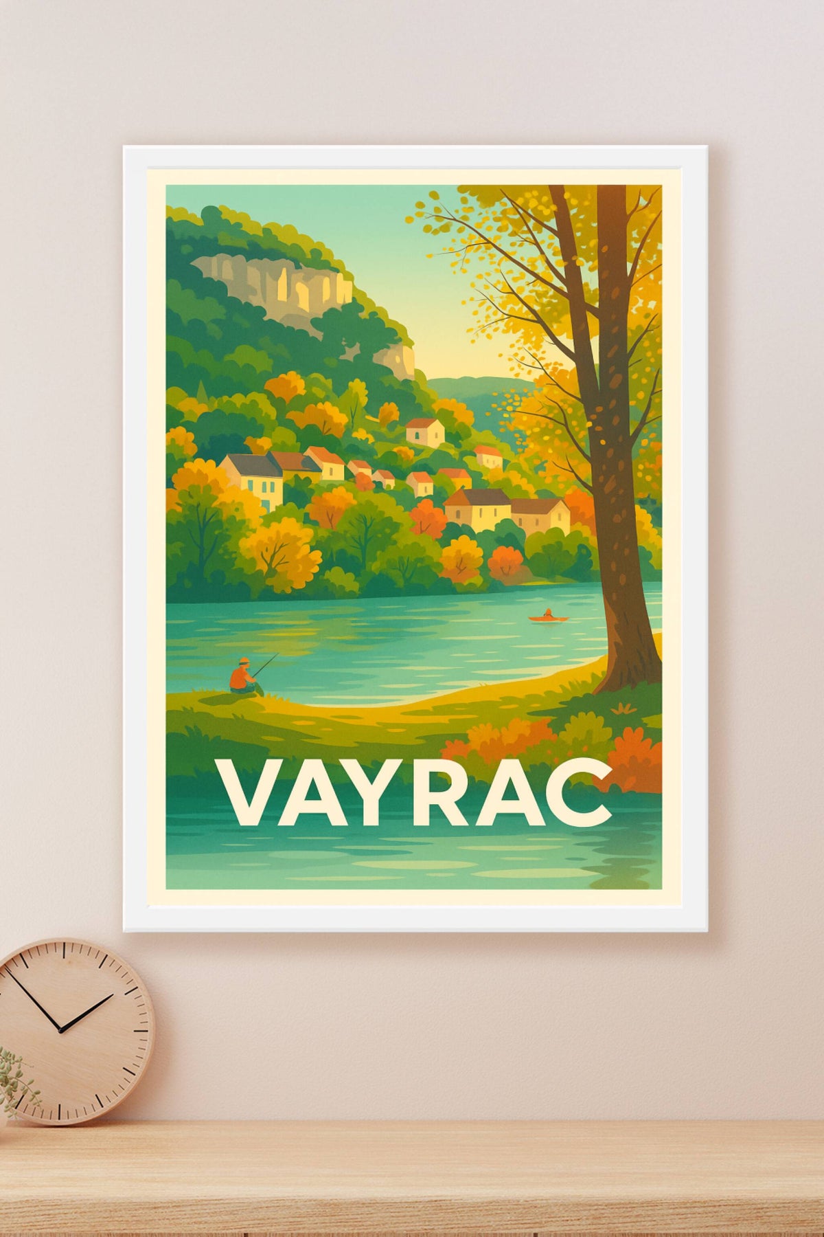 Affiche Vayrac — Harmonie paisible au bord de l'eau · poster d'art de Vayrac