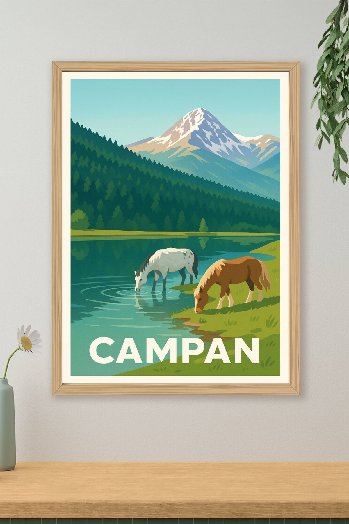 Affiche Campan — Nature et sérénité au pied des Pyrénées · poster d'art de Campan