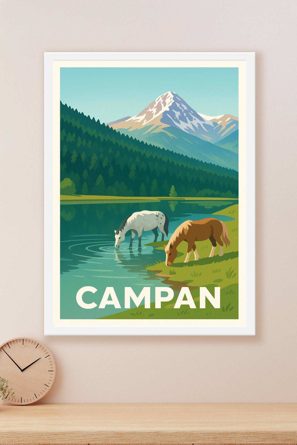 Affiche Campan — Nature et sérénité au pied des Pyrénées · poster d'art de Campan