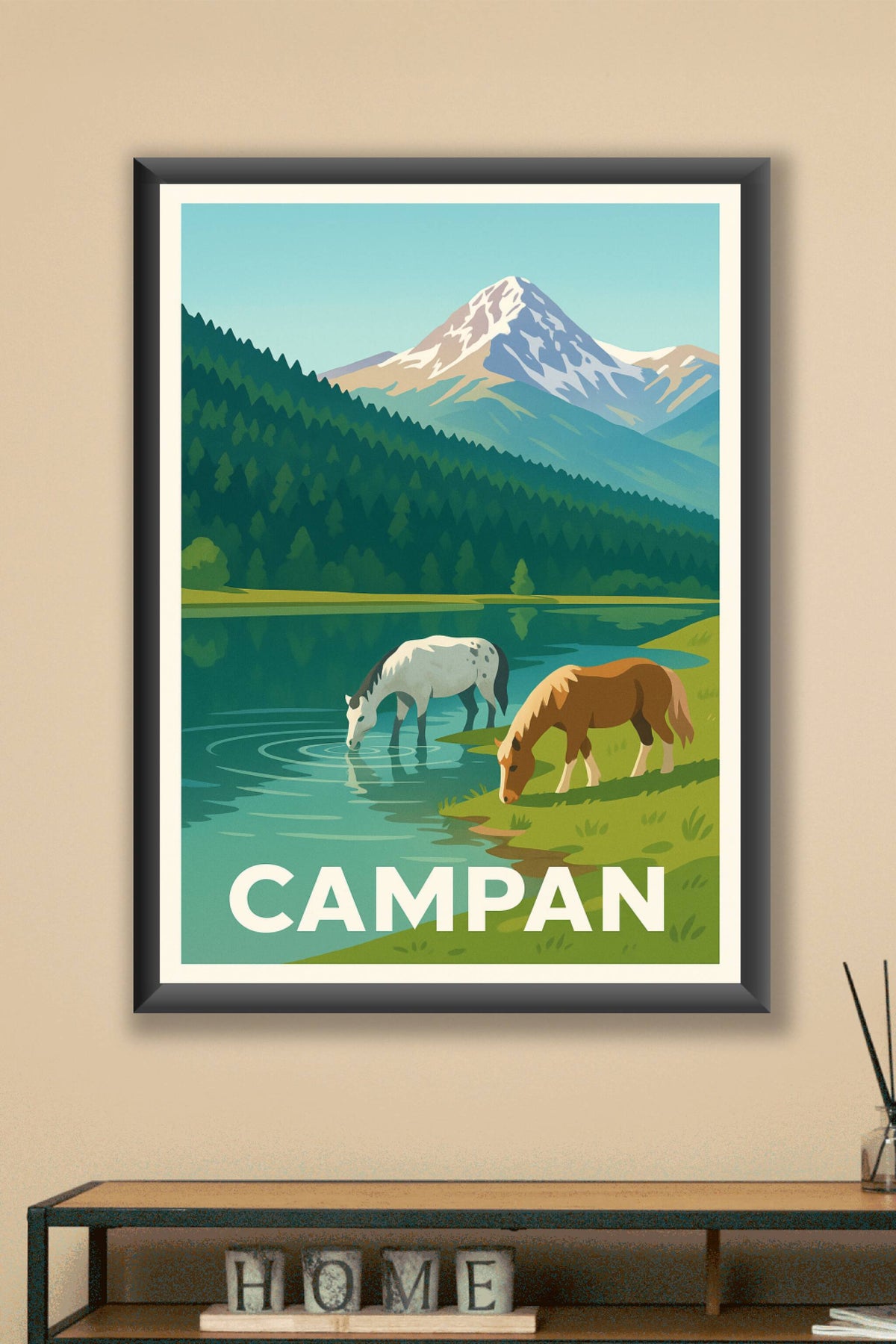 Affiche Campan — Nature et sérénité au pied des Pyrénées · poster d'art de Campan