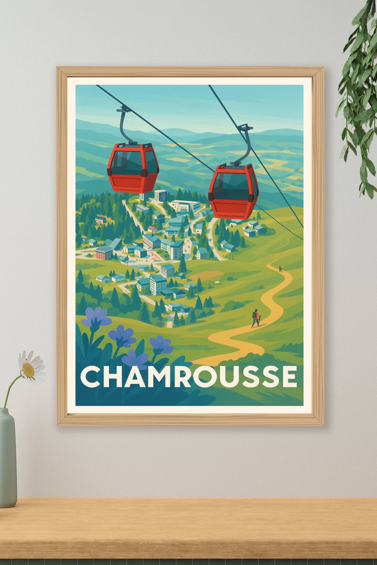 Affiche Chamrousse — Évasion en altitude au cœur des Alpes · poster d'art de Chamrousse