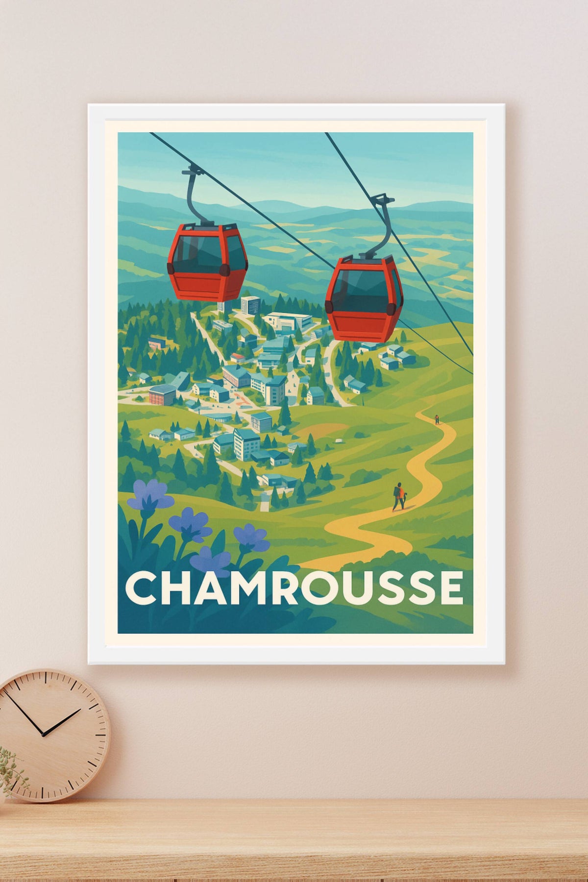 Affiche Chamrousse — Évasion en altitude au cœur des Alpes · poster d'art de Chamrousse