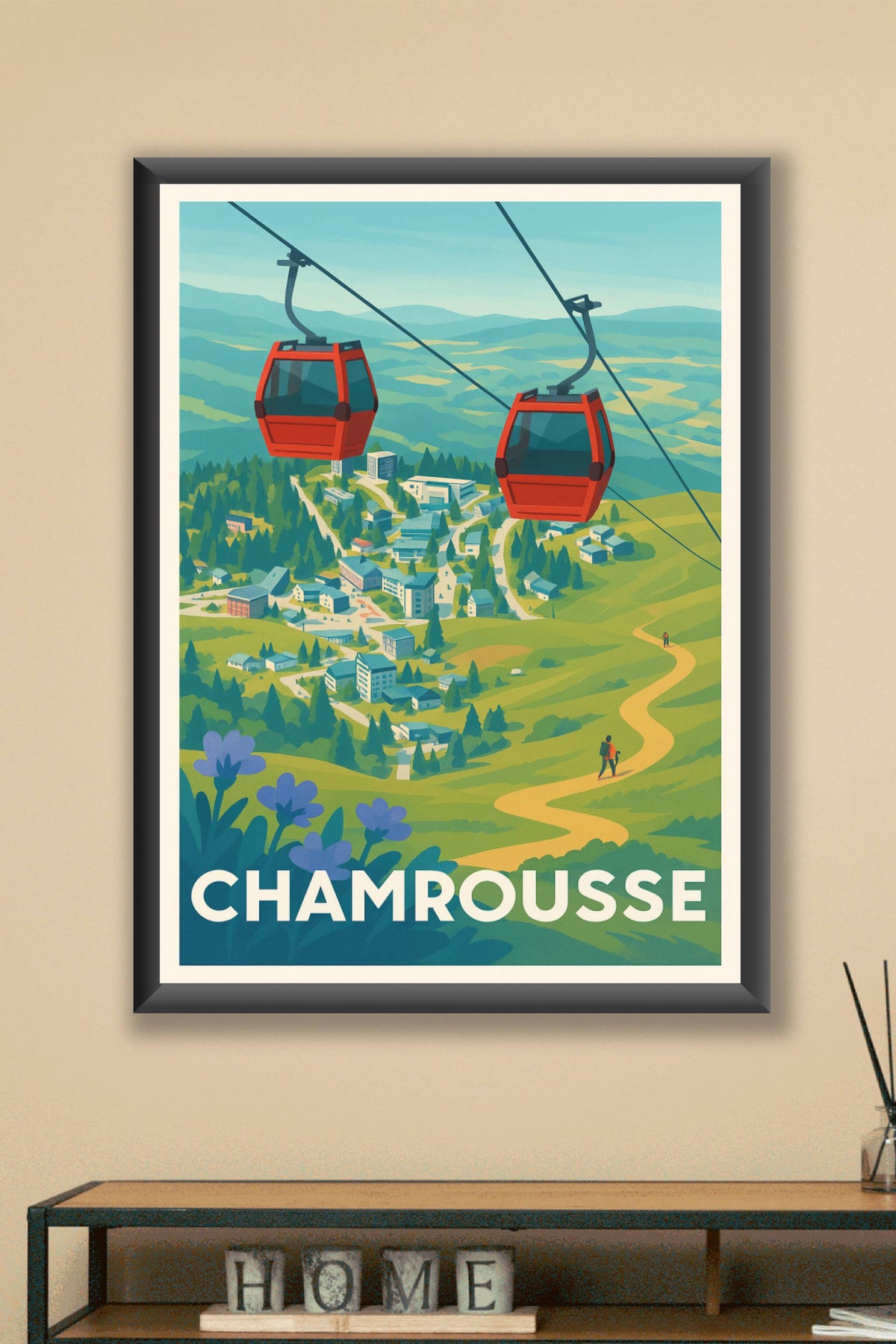 Affiche Chamrousse — Évasion en altitude au cœur des Alpes · poster d'art de Chamrousse