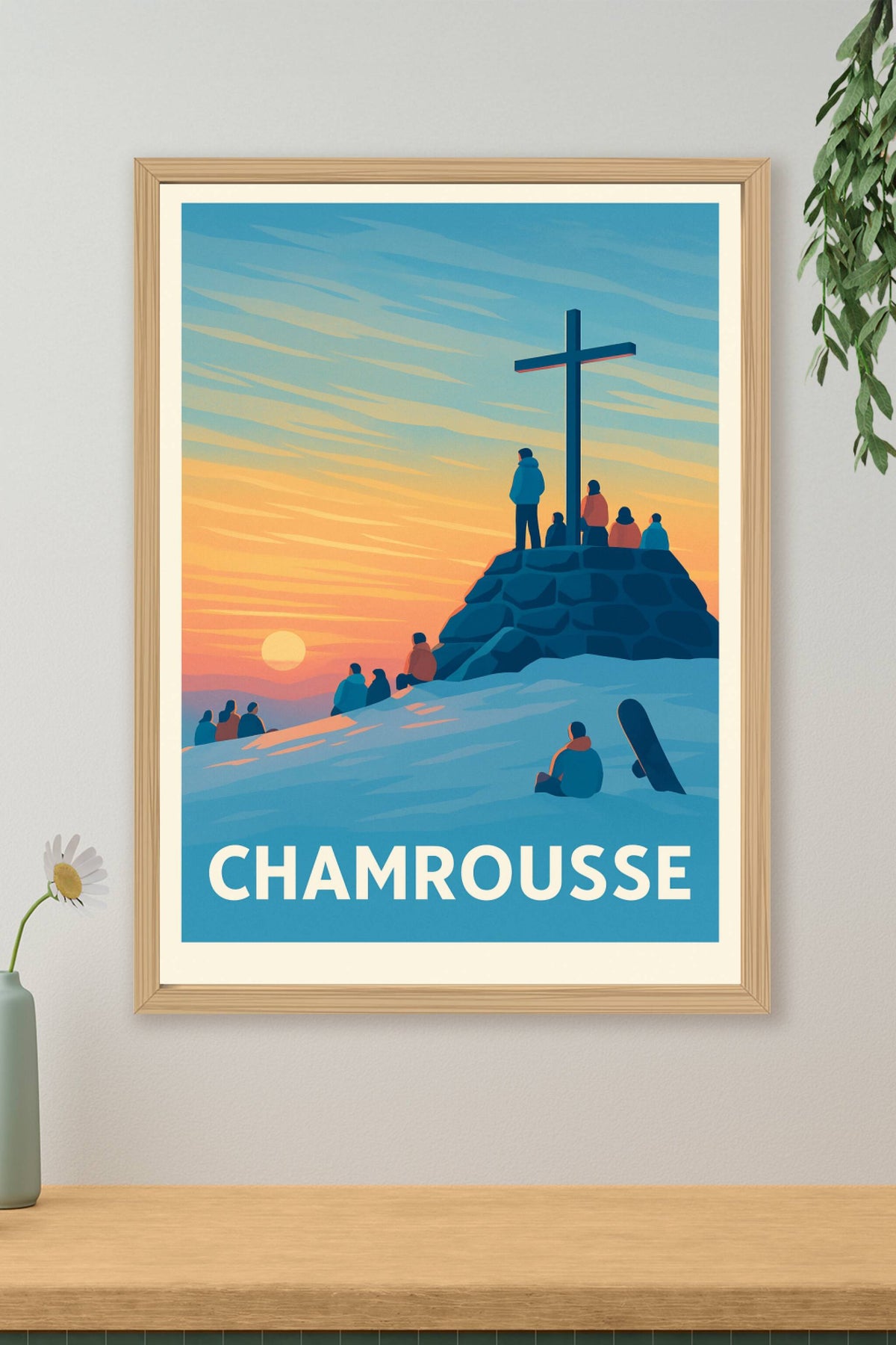 Affiche Chamrousse — Contemplation au sommet · poster d'art de Chamrousse