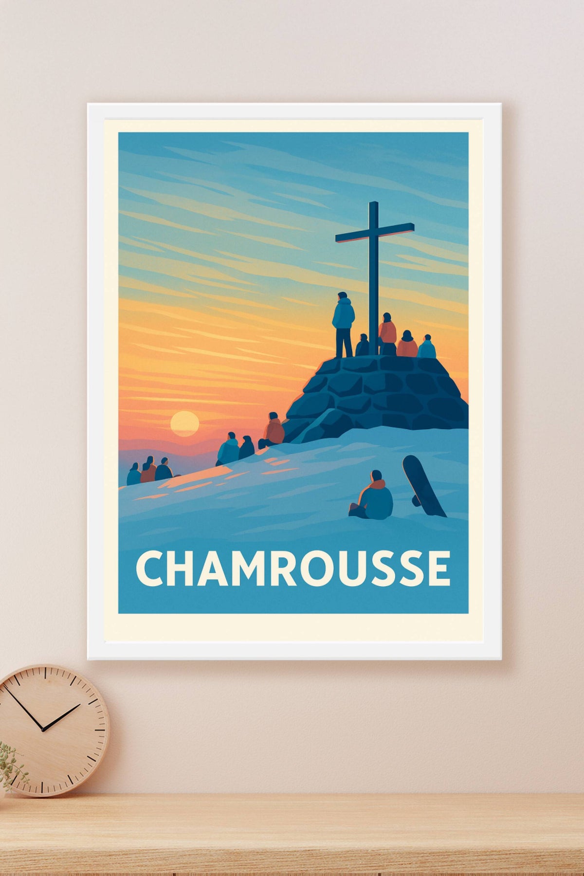 Affiche Chamrousse — Contemplation au sommet · poster d'art de Chamrousse