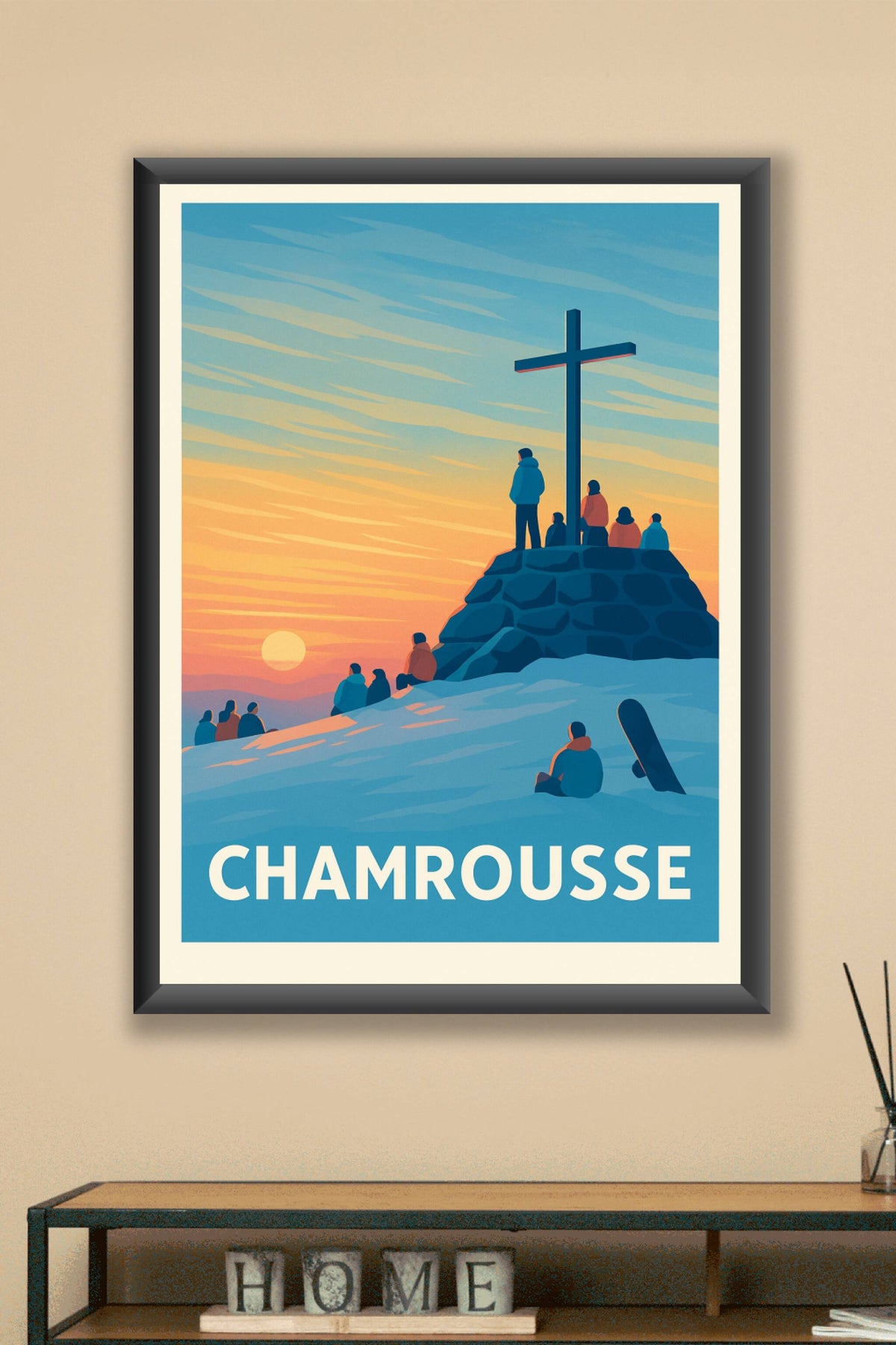 Affiche Chamrousse — Contemplation au sommet · poster d'art de Chamrousse