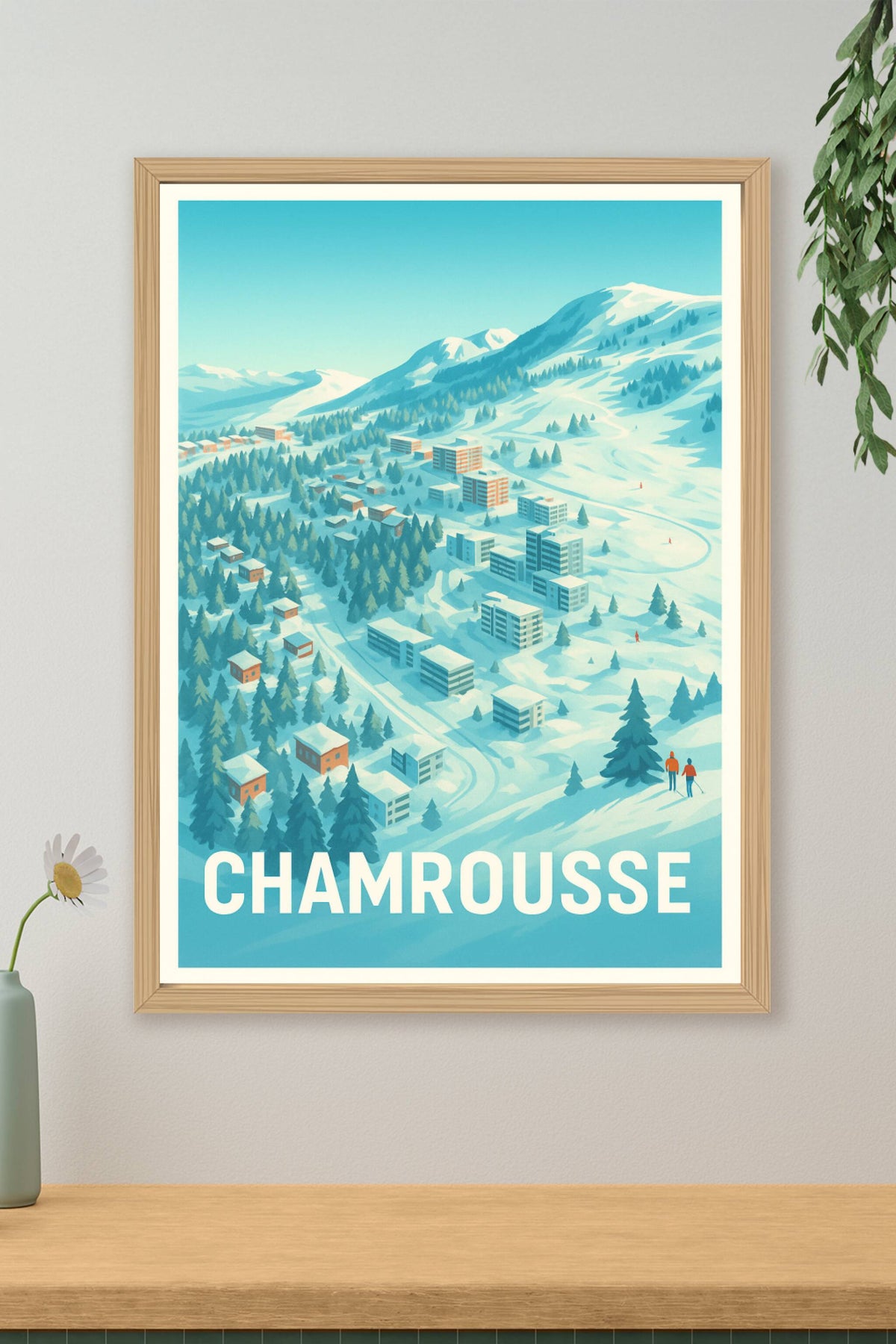 Affiche Chamrousse — Évasion hivernale au cœur des Alpes · poster d'art de Chamrousse