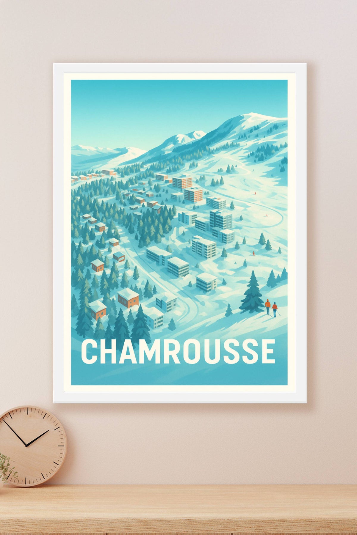 Affiche Chamrousse — Évasion hivernale au cœur des Alpes · poster d'art de Chamrousse