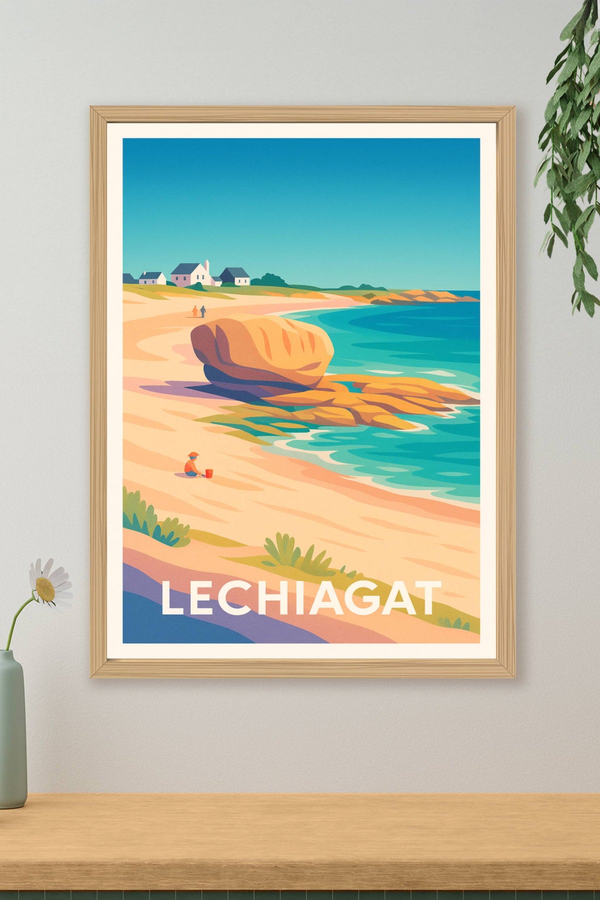 Affiche Le Chiagat — Sérénité sur la côte bretonne · poster d'art de Le Chiagat