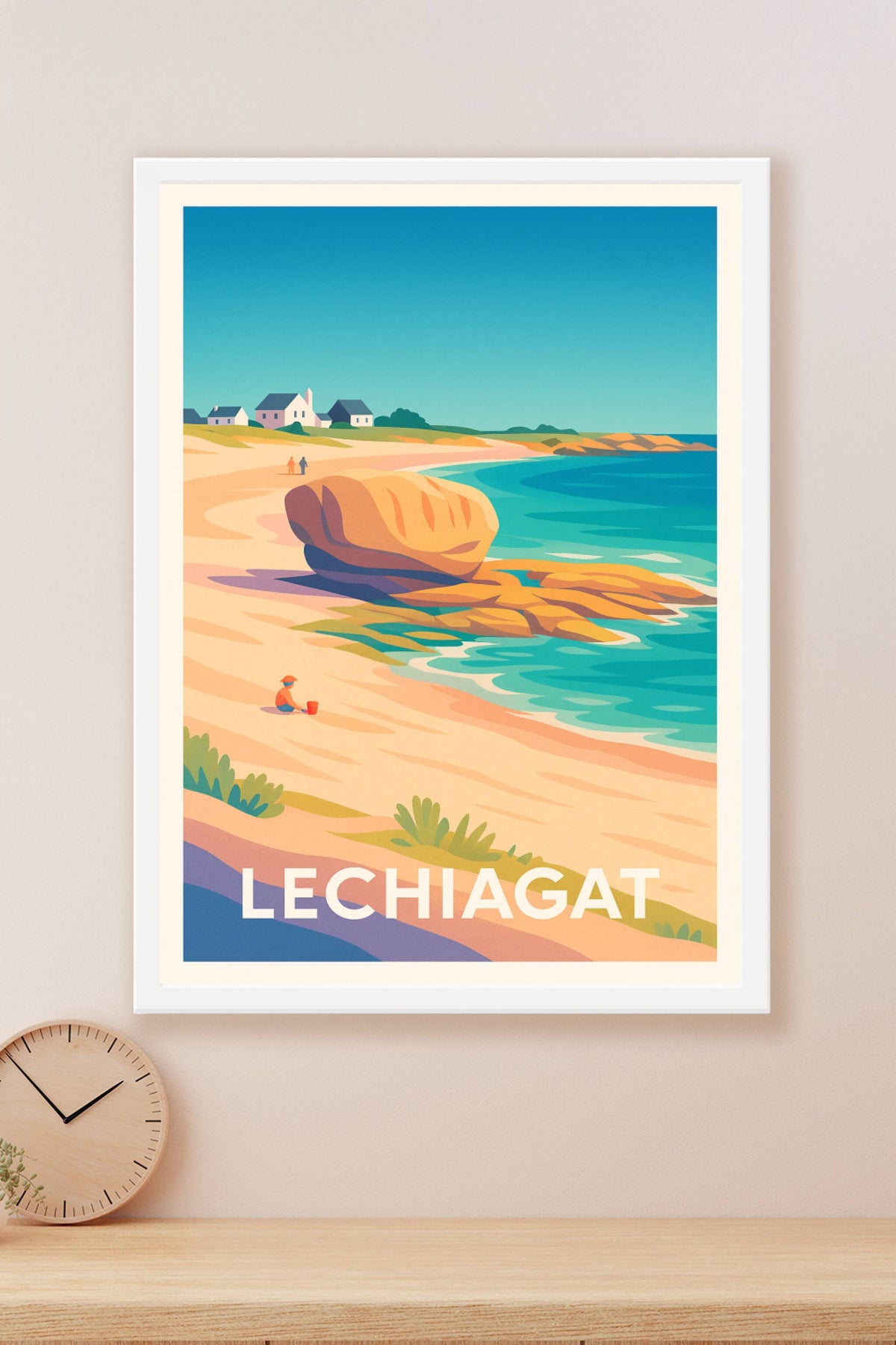 Affiche Le Chiagat — Sérénité sur la côte bretonne · poster d'art de Le Chiagat