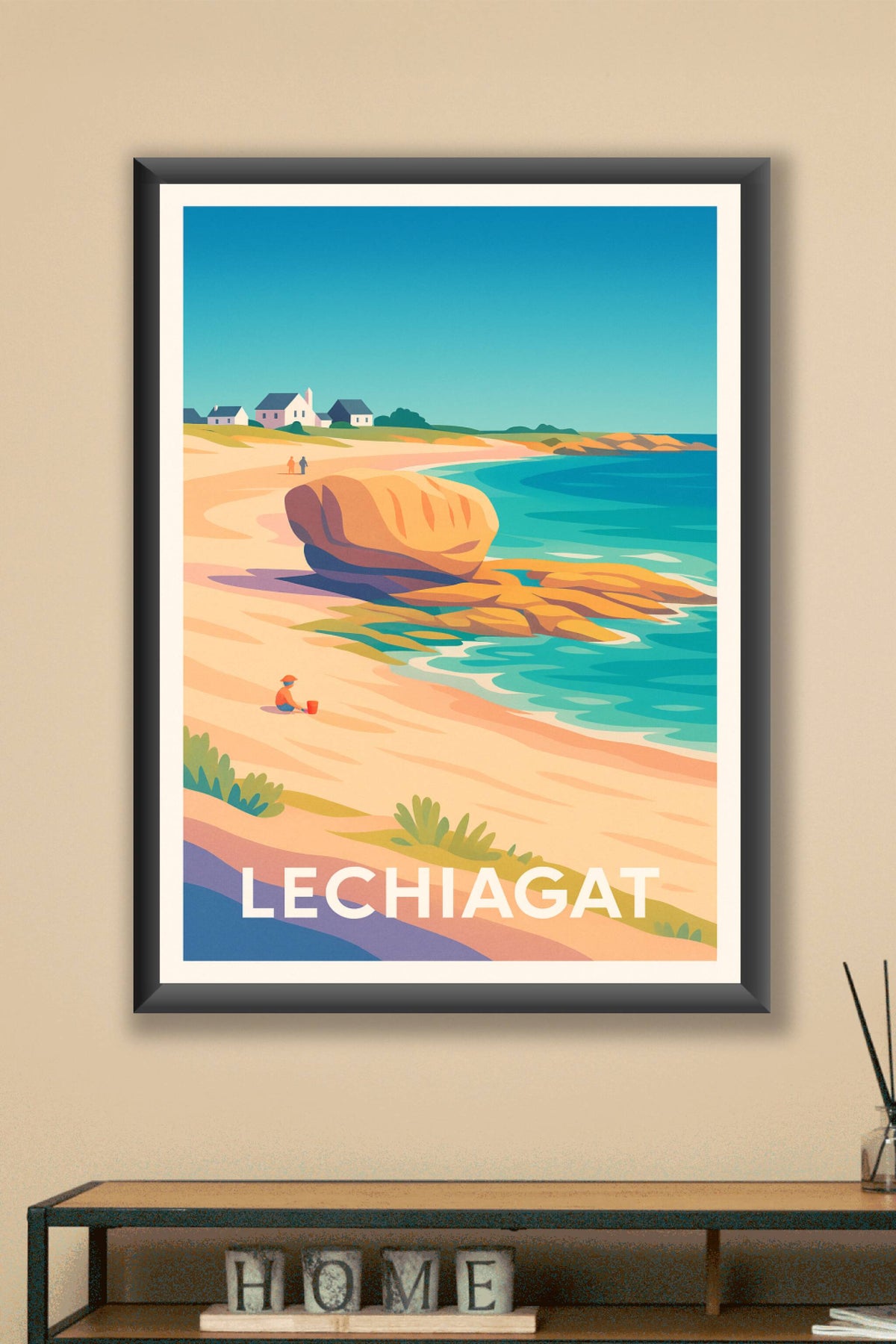 Affiche Le Chiagat — Sérénité sur la côte bretonne · poster d'art de Le Chiagat
