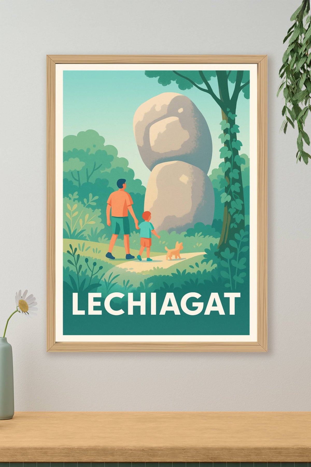 Affiche Lechiagat — Découverte nature et patrimoine · poster d'art de Lechiagat