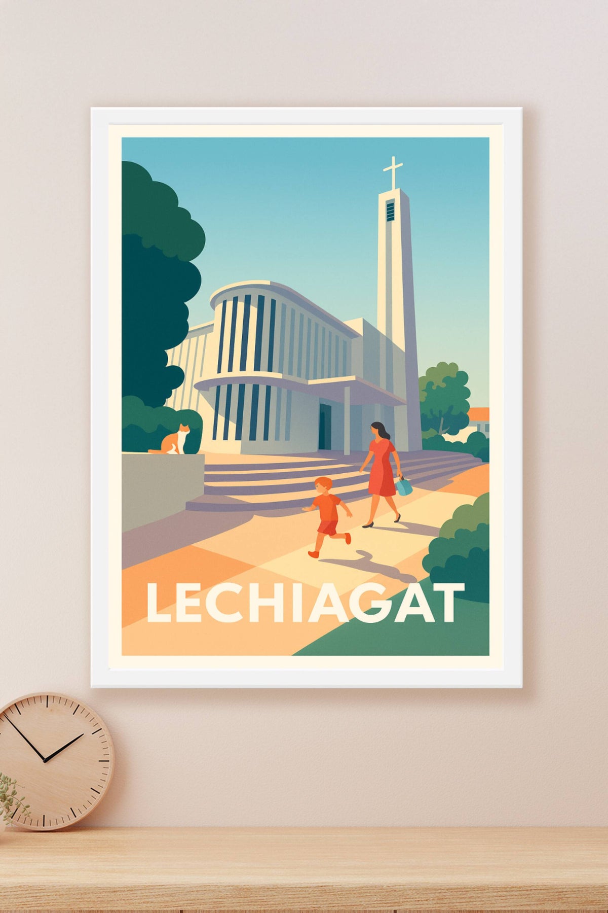 Affiche Lechiagat — L'élégance architecturale au bord de l'océan · poster d'art de Lechiagat