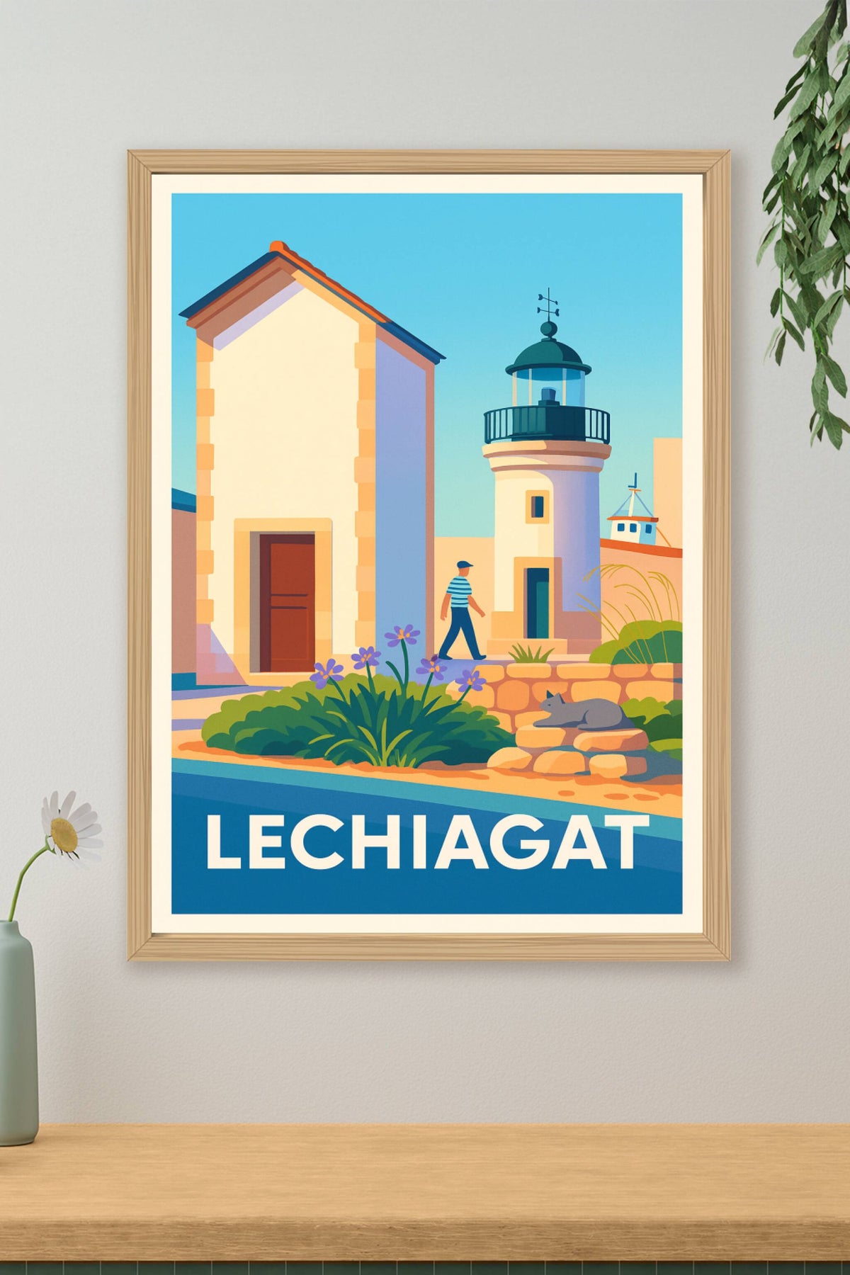Affiche Lechiagat — Charme côtier et lumière bretonne · poster d'art de Lechiagat