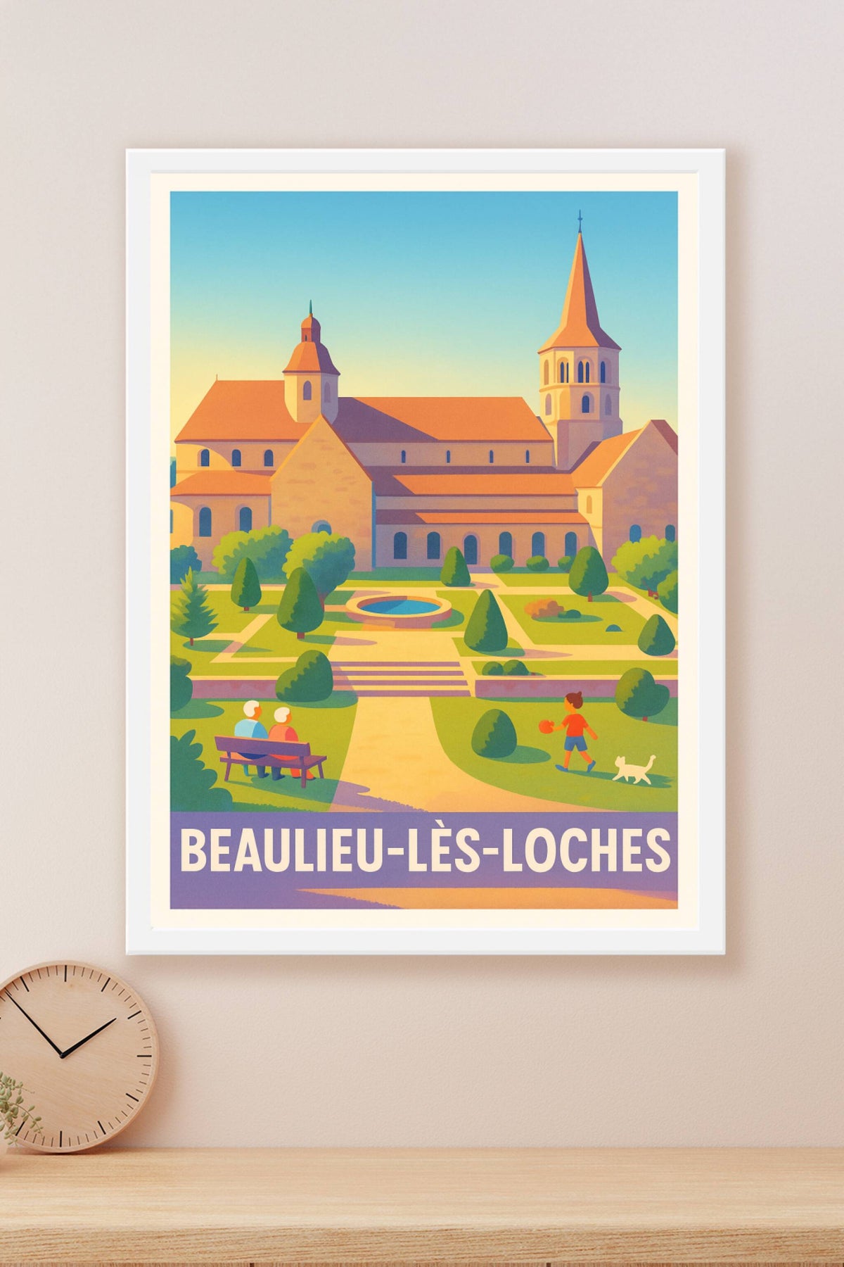 Affiche Beaulieu-lès-Loches — Charme et Sérénité Historique · poster d'art de Beaulieu-lès-Loches