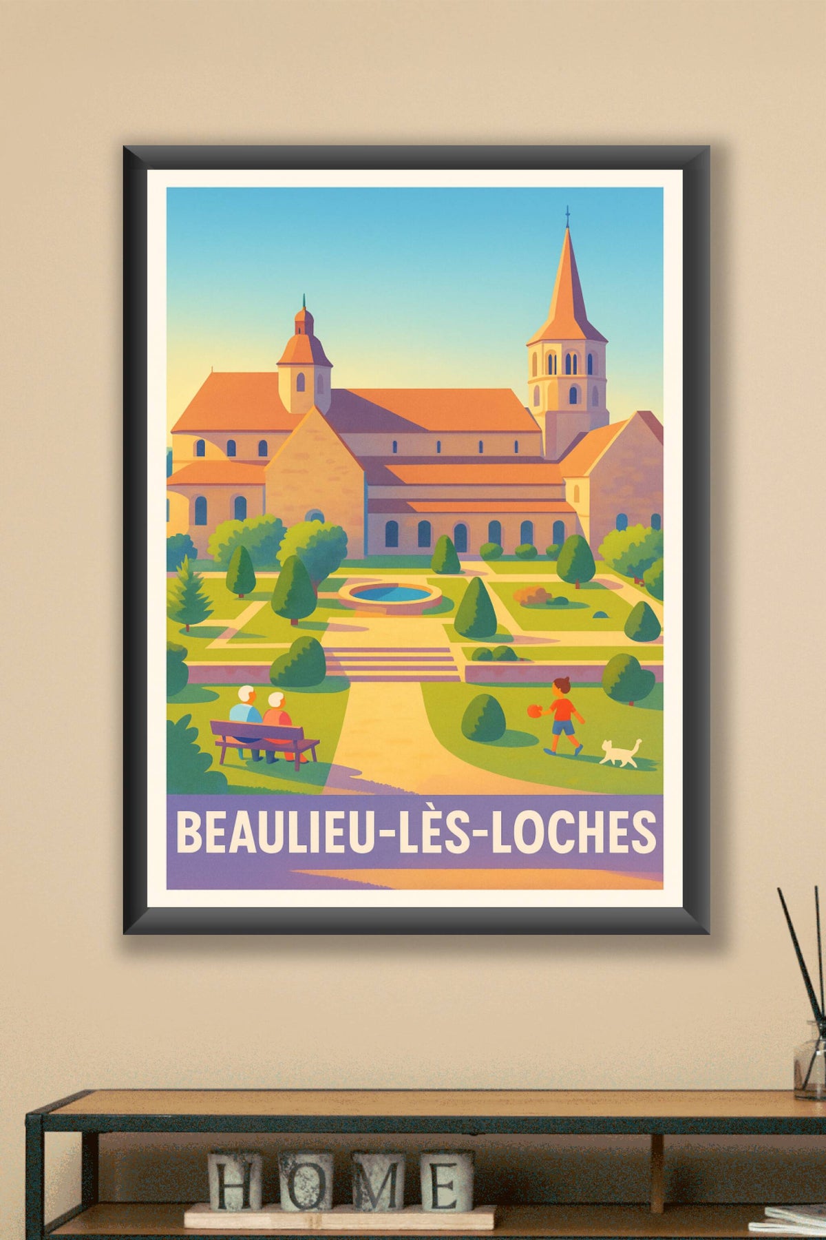 Affiche Beaulieu-lès-Loches — Charme et Sérénité Historique · poster d'art de Beaulieu-lès-Loches