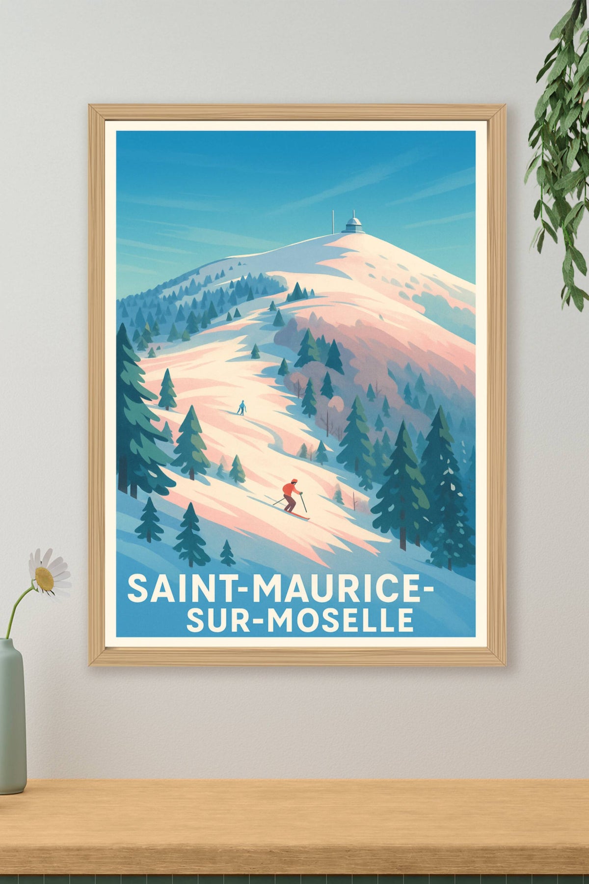 Affiche Saint-Maurice-sur-Moselle — Évasion hivernale en montagne · poster d'art de Saint-Maurice-sur-Moselle