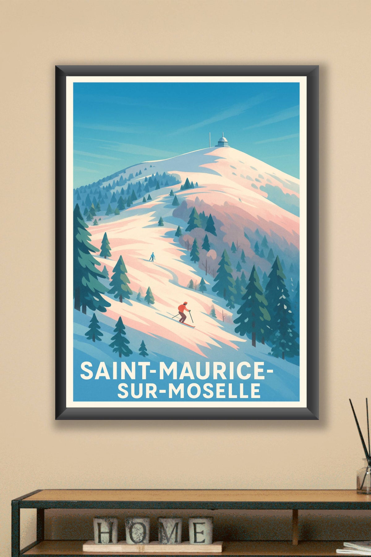 Affiche Saint-Maurice-sur-Moselle — Évasion hivernale en montagne · poster d'art de Saint-Maurice-sur-Moselle