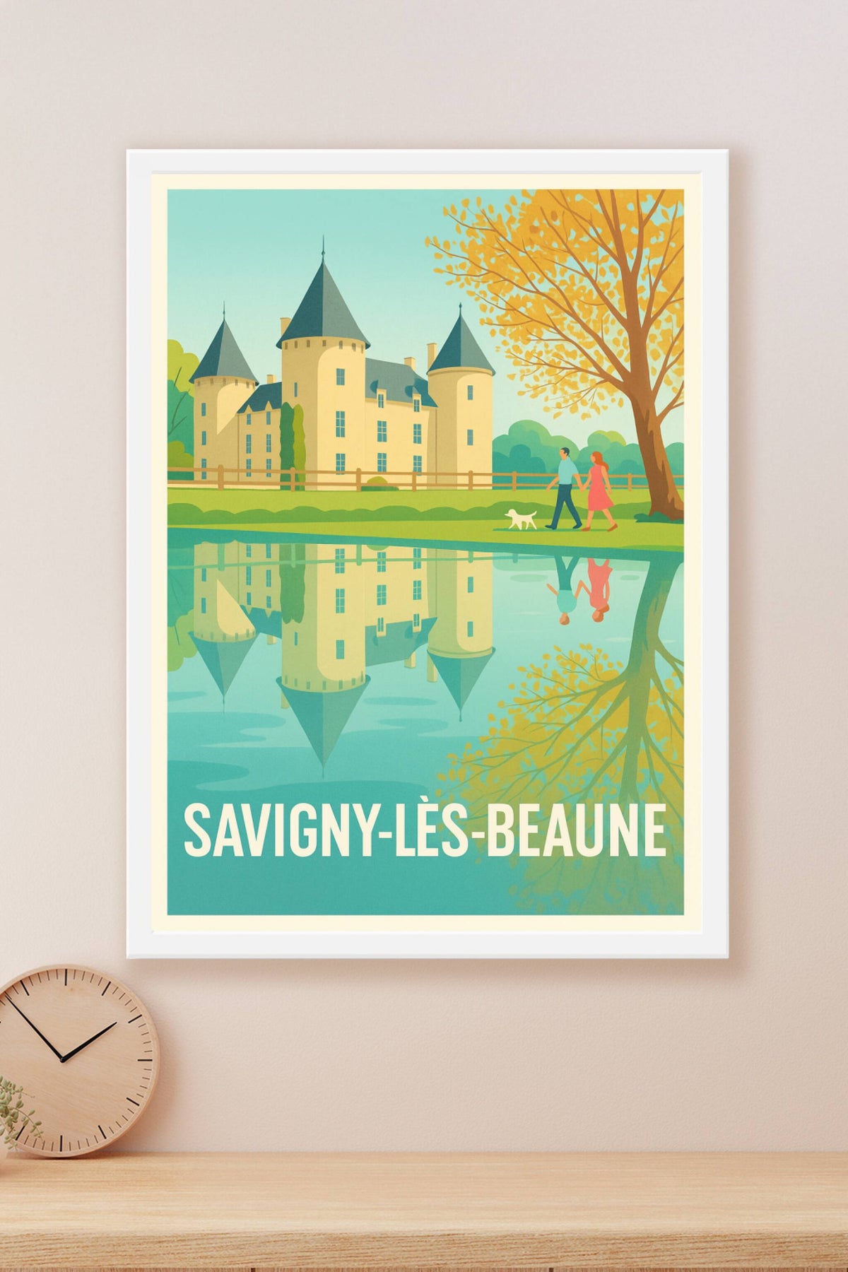Affiche Savigny-Lès-Beaune — Charme et Reflets d'Automne · poster d'art de Savigny-Lès-Beaune