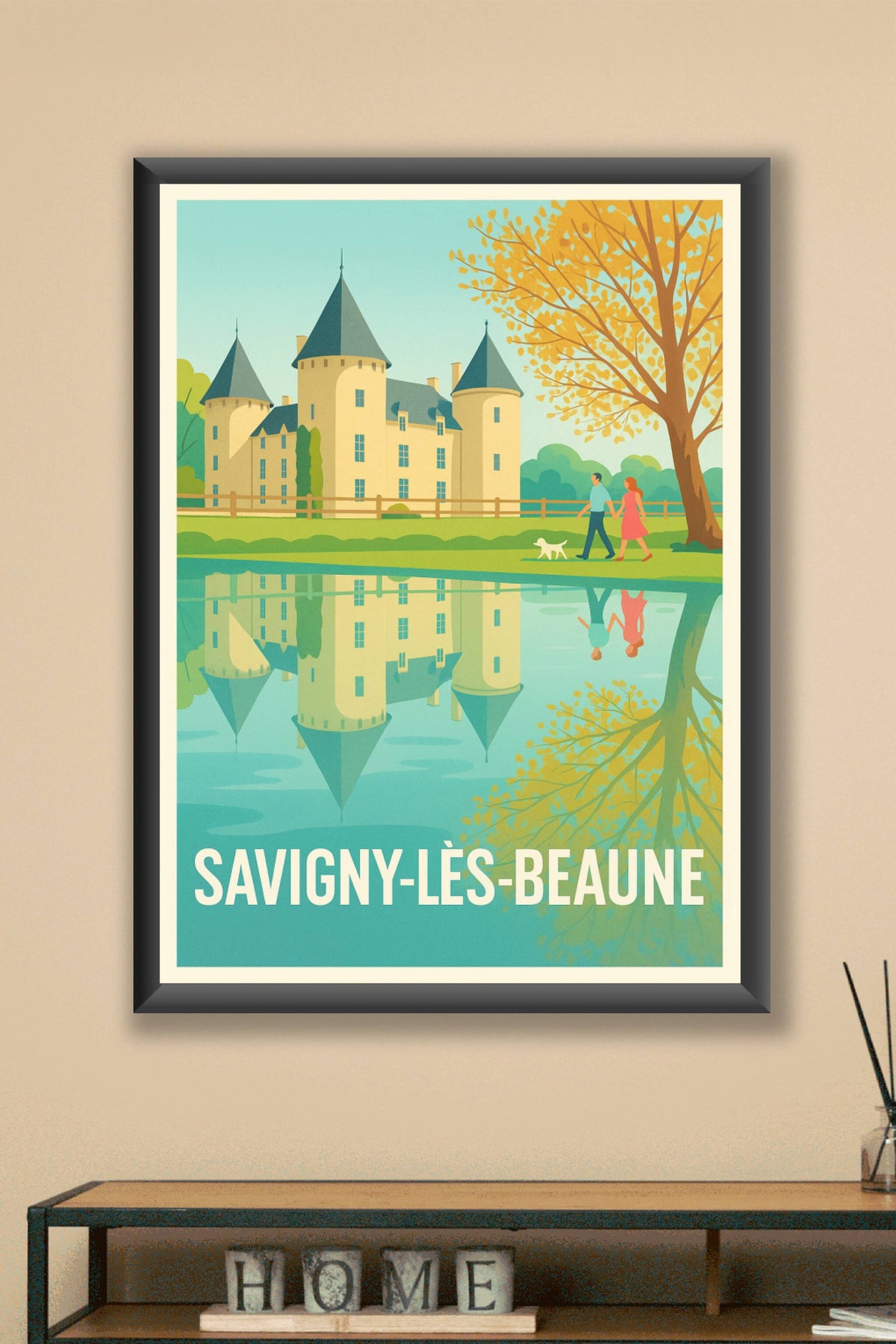 Affiche Savigny-Lès-Beaune — Charme et Reflets d'Automne · poster d'art de Savigny-Lès-Beaune