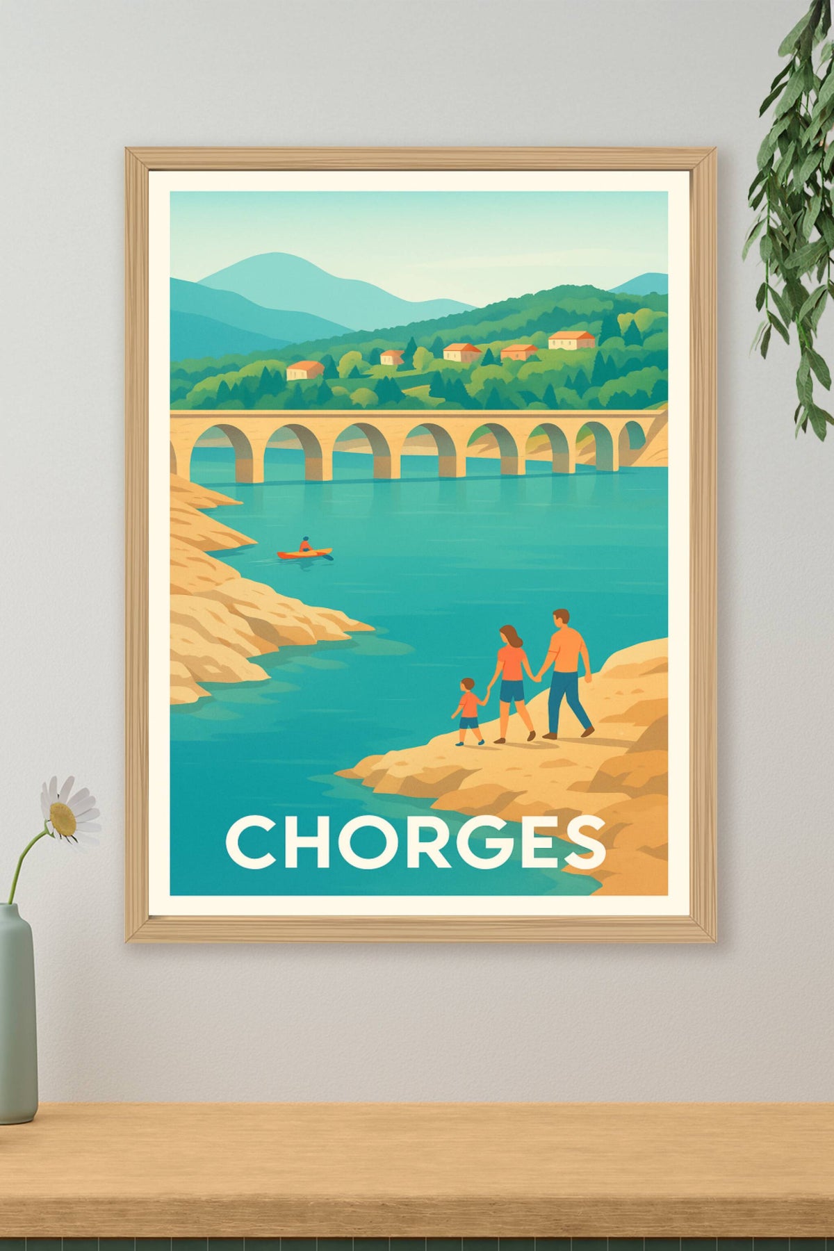 Affiche Chorges — Évasion au bord de l'eau · poster d'art de Chorges